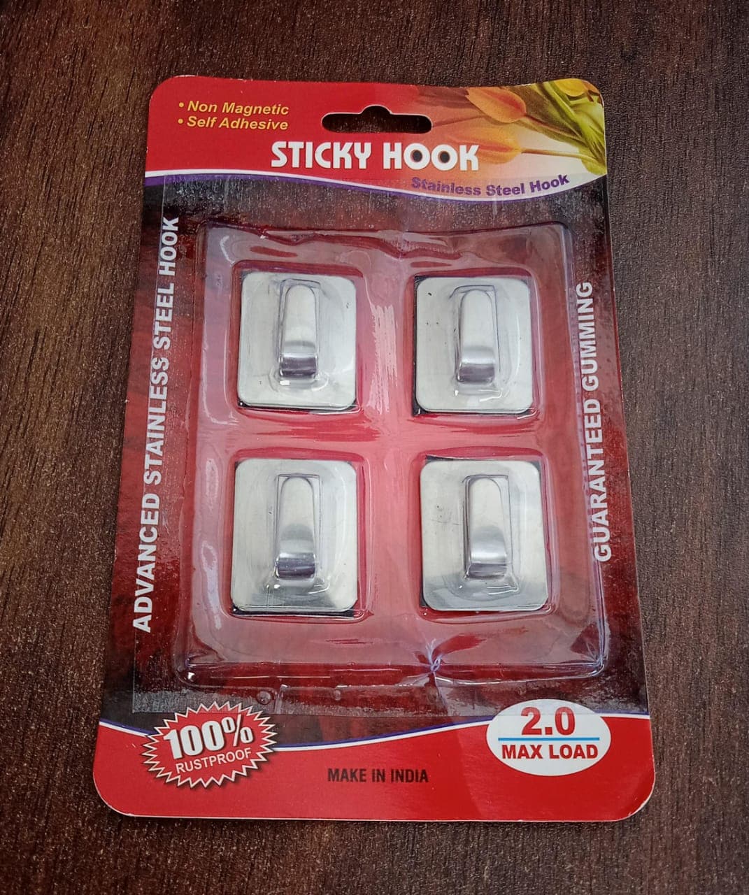 Self- Adhesive Hooks, Heavy Duty Wall Hooks Hangers Stainless Steel Waterproof Sticky Hooks For Hanging Robe Coat Towel Kitchen Bathroom And. ID-15726 thumbnail 7