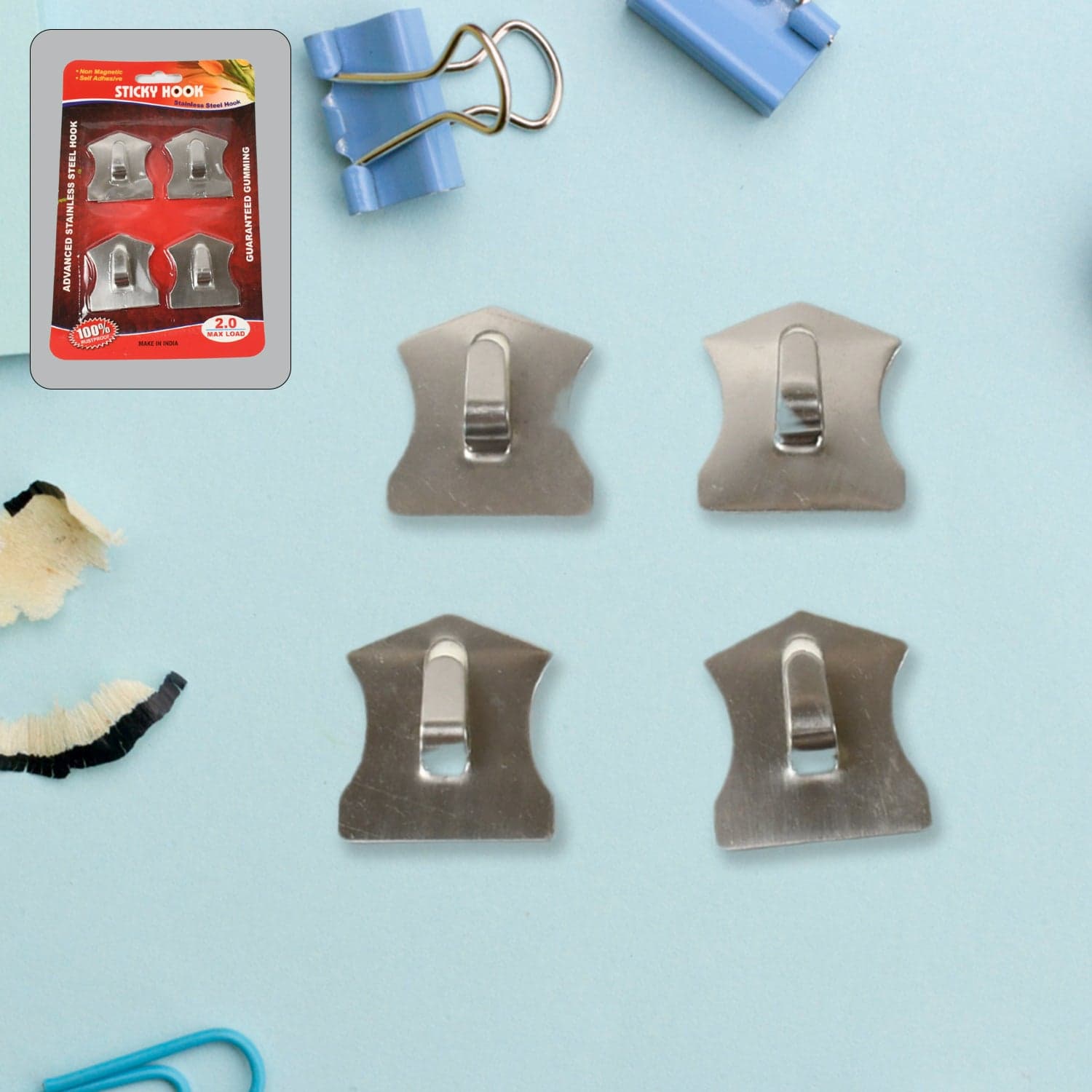 Self-Adhesive Stainless Hooks of Waterproof for Robes, Coats & Towels thumbnail 3