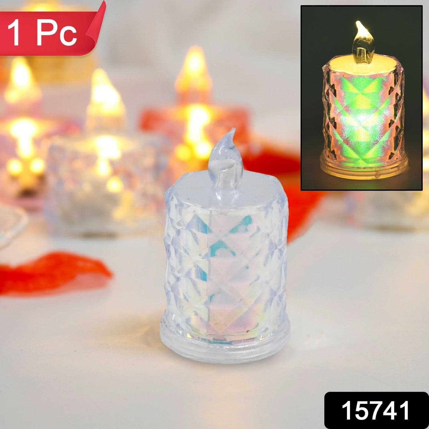 Festive Lighting for Any Occasion: 1 Pack LED Tealight Candles, Diwali thumbnail 2