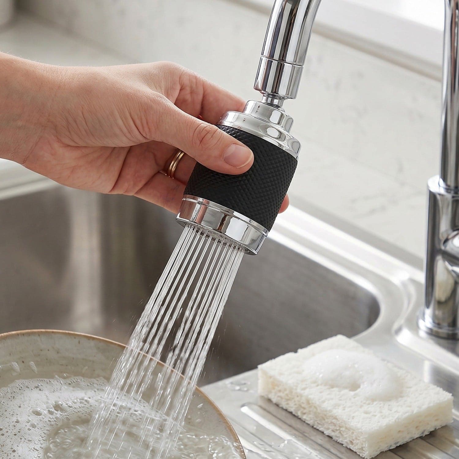 Kitchen Faucet Sprayer the 360¡ Rotatable & Water-Saving Nozzle