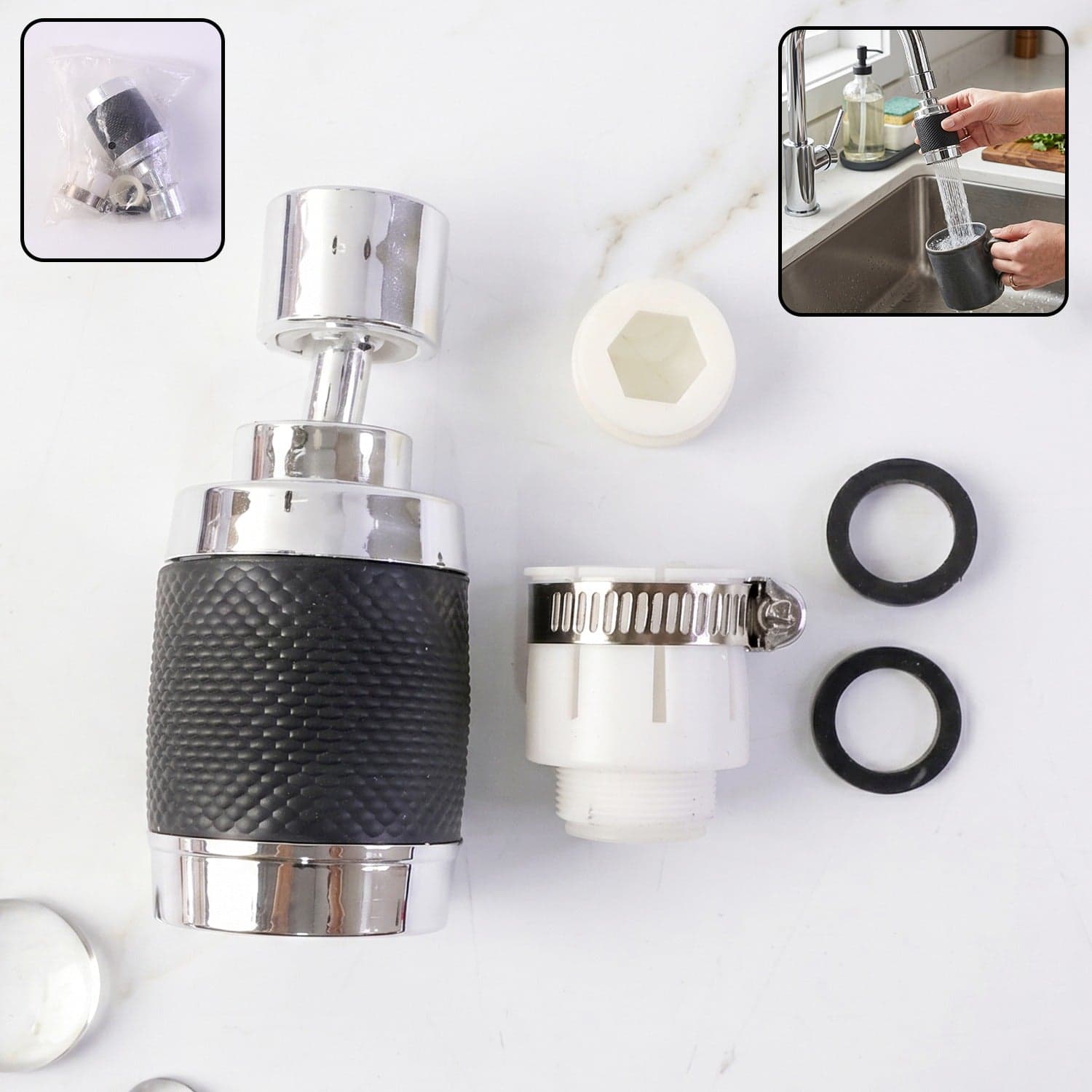 Kitchen Faucet Sprayer the 360¡ Rotatable & Water-Saving Nozzle thumbnail 2