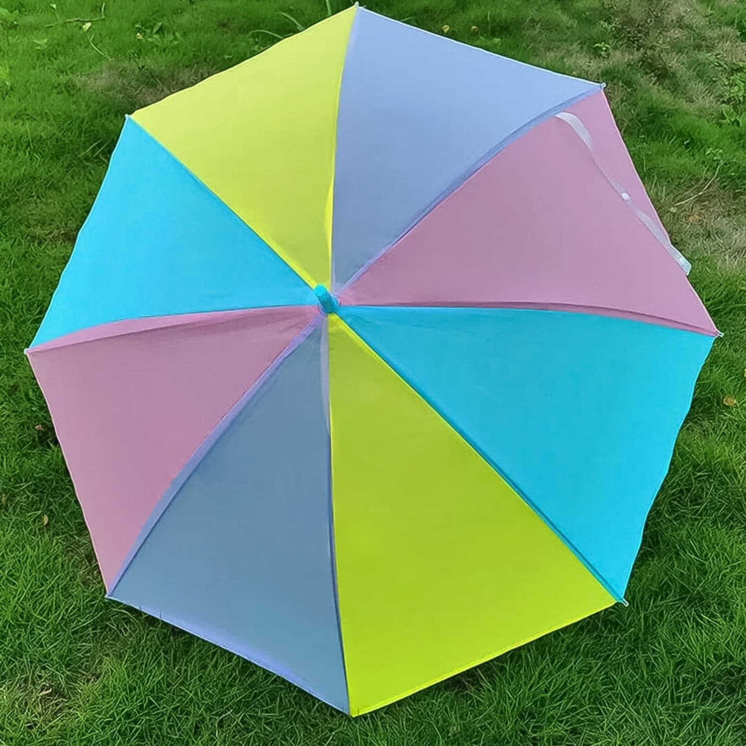 Colorful Rainbow Umbrella Multi-Colour J Shaped Handle (1 Pc / MOQ :- 5) thumbnail 5