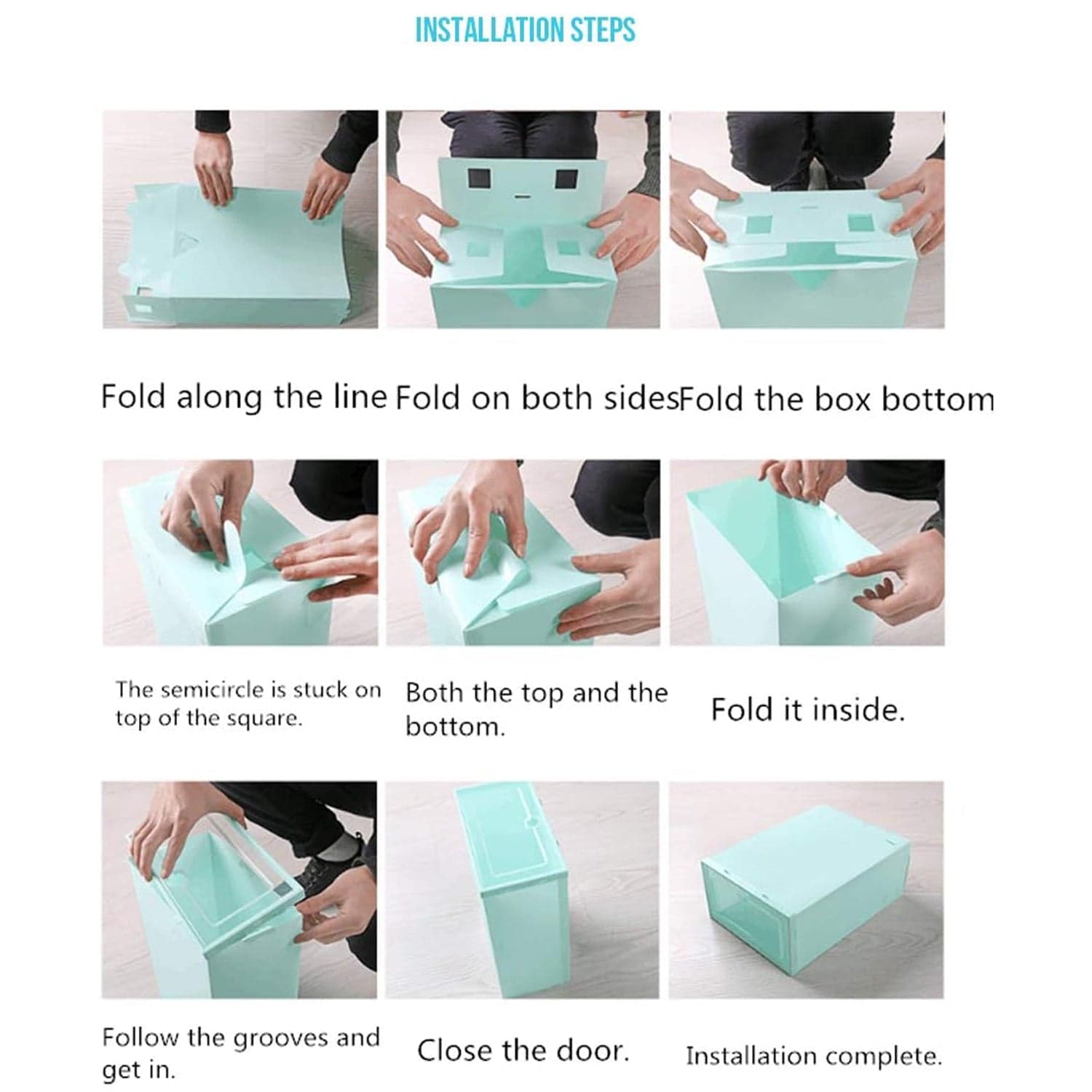 3 Layer Transparent Shoes Storage Box Plastic Stackable Shoe Storage (1 Set / 3 Layer) thumbnail 3