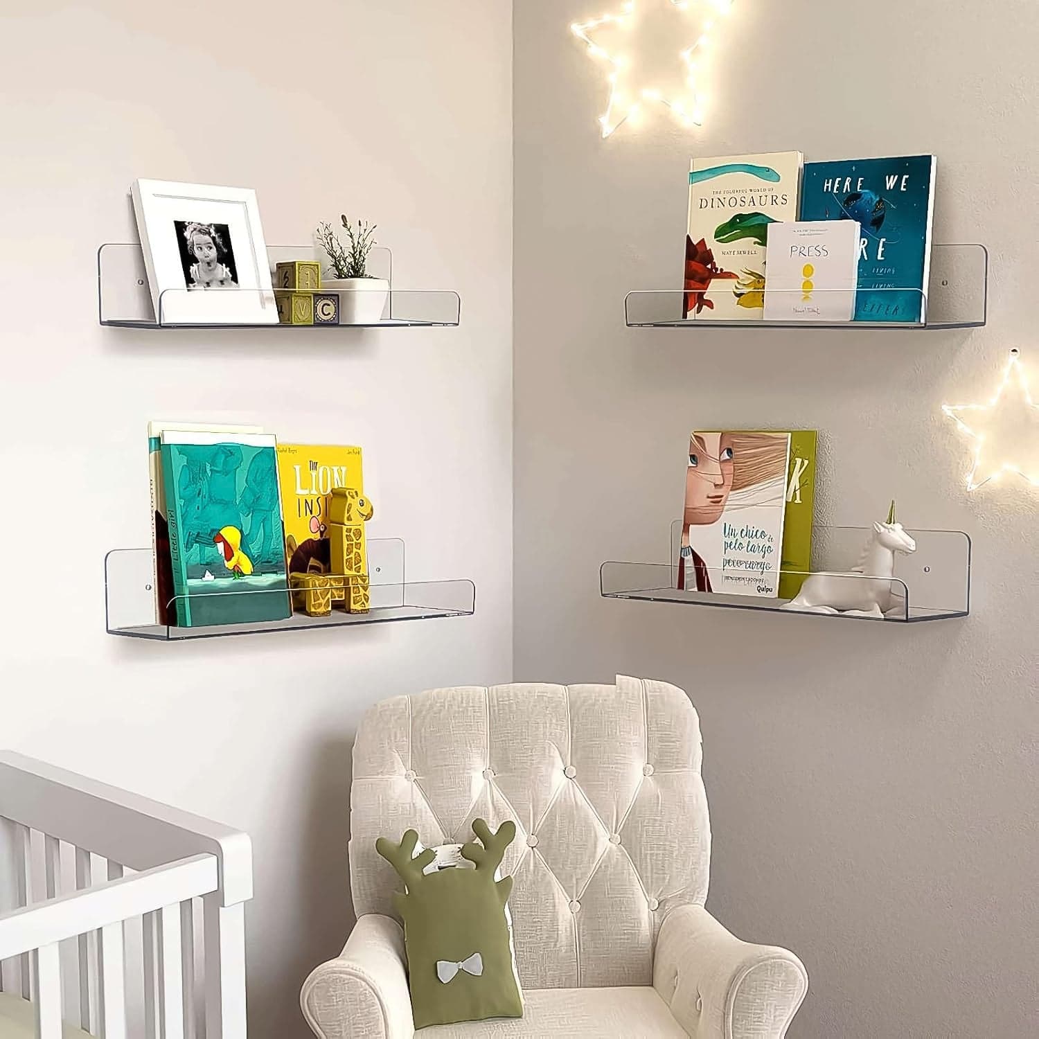 Acrylic Shelves, Clear Shelves Wall Mounted (38—11 Cm / 1 pc / With 2 Screw) thumbnail 6