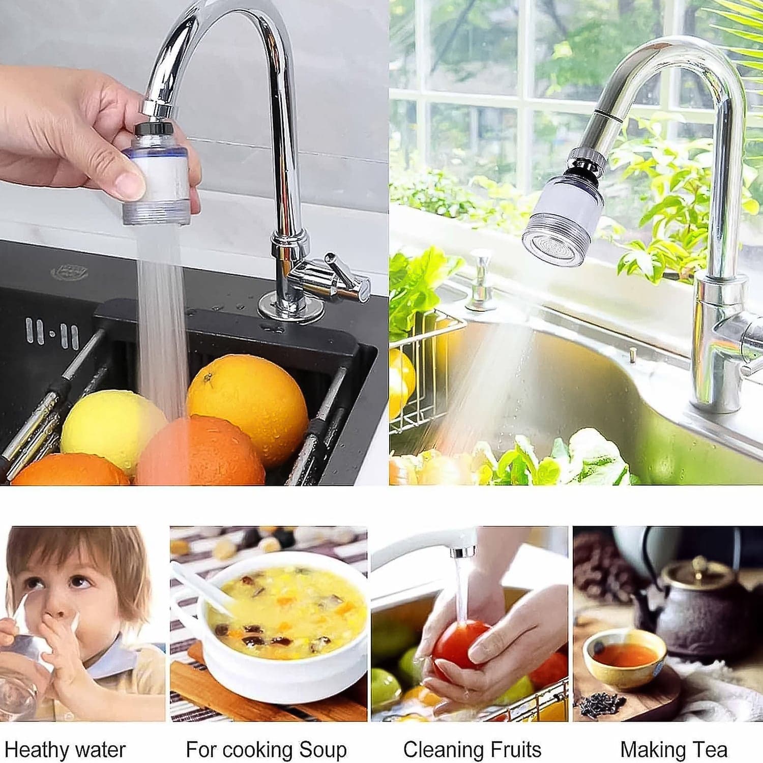 Water Faucet Extender, Swivel Faucet Aerator (1 Pc) thumbnail 6
