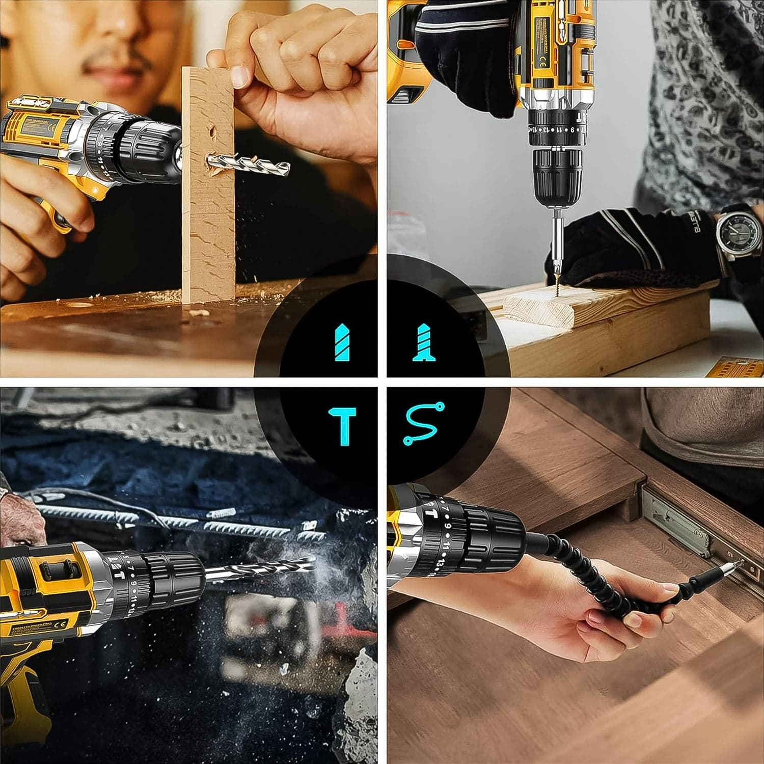 21 V lithium Double battery cordless drill set (29 Pcs Set) thumbnail 4