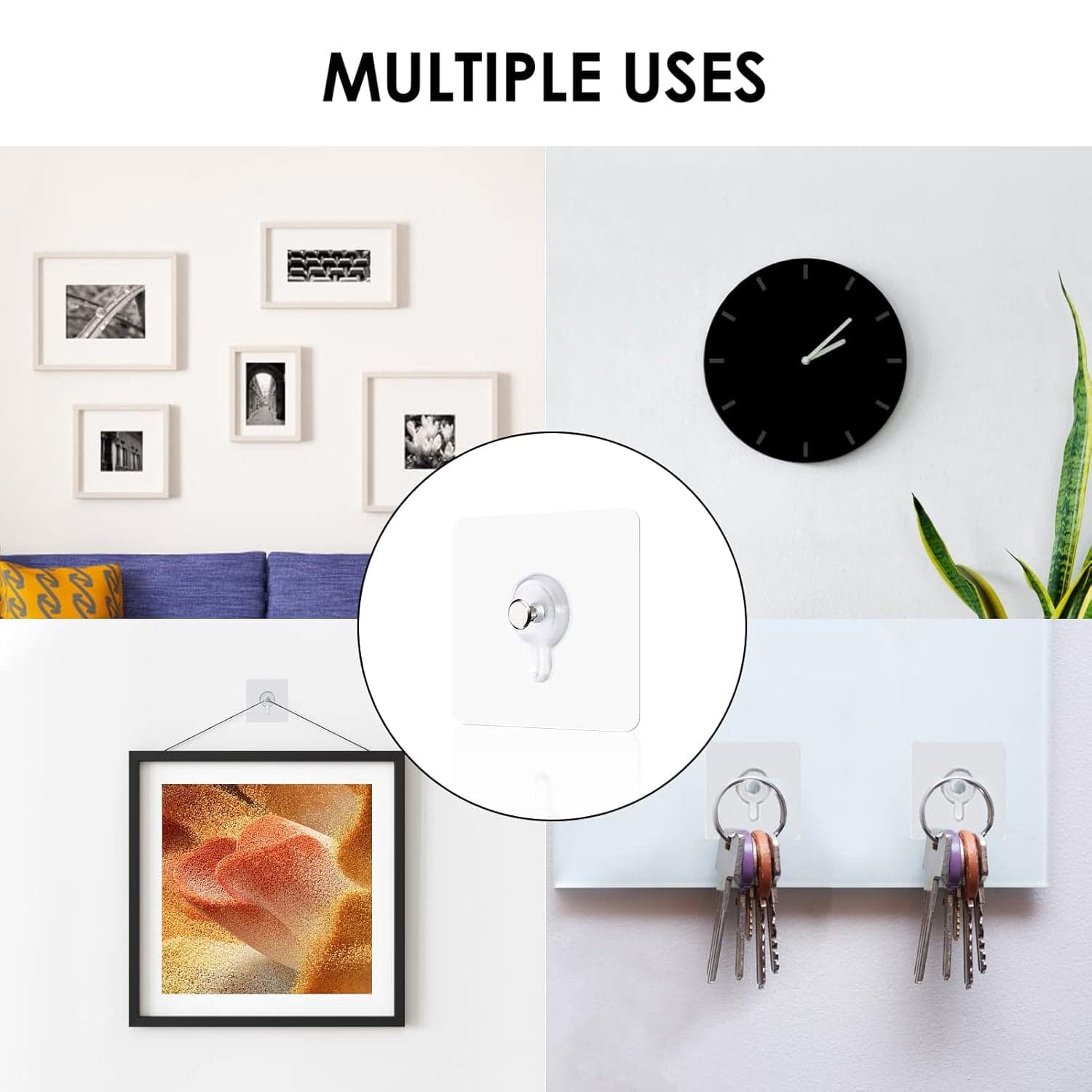 Multi Adhesive Wall Hooks 1Pc thumbnail 5
