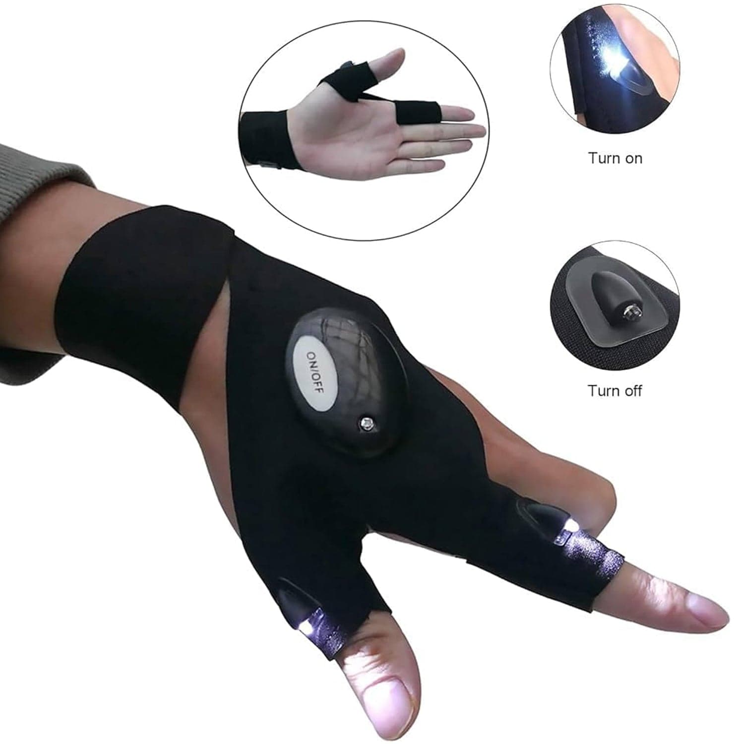 LED Flashlight Gloves Gifts for Men (Hand Gloves Light / 1 Pair) thumbnail 3