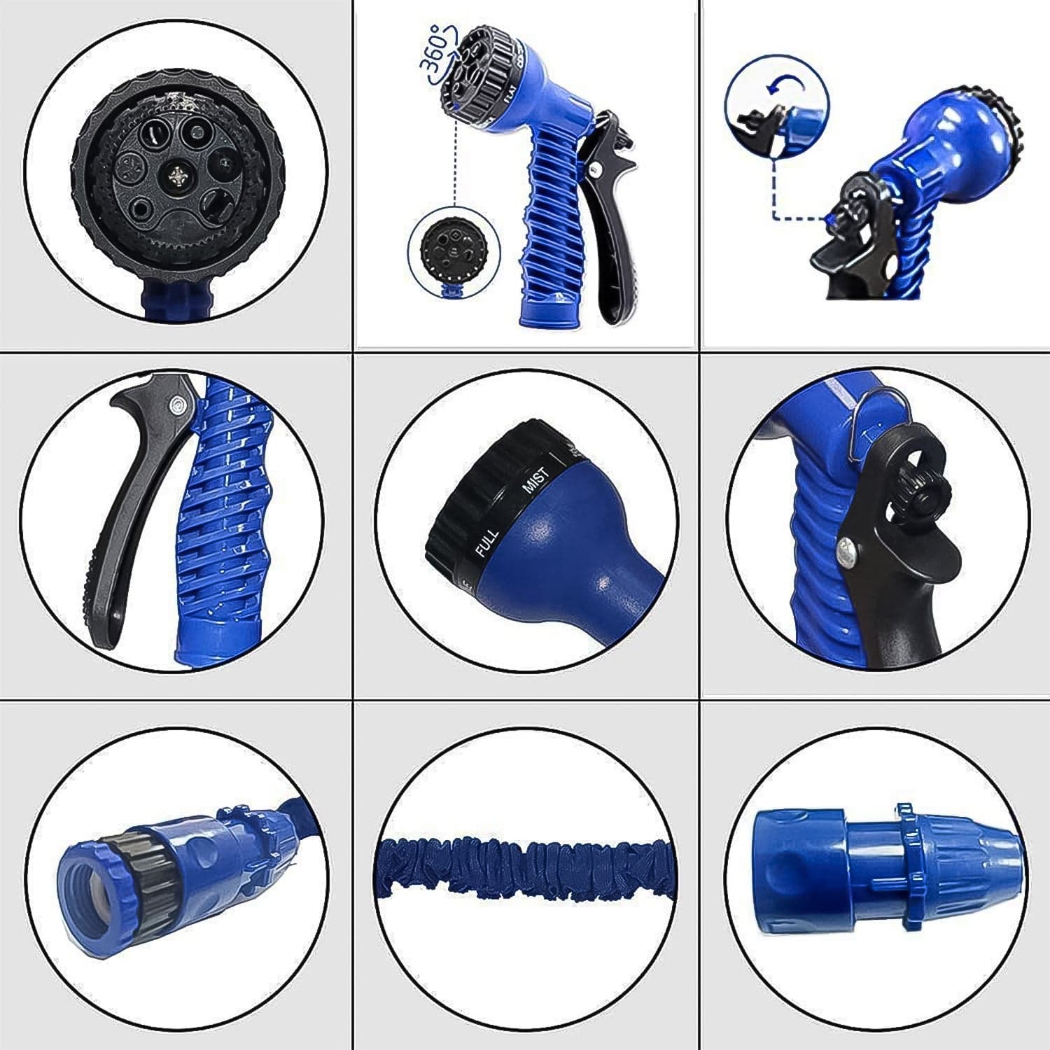 Expandable Magic Garden Hose with Spray Gun, Approx 4 Metre Pipe (1 Set / Mix Color) thumbnail 4
