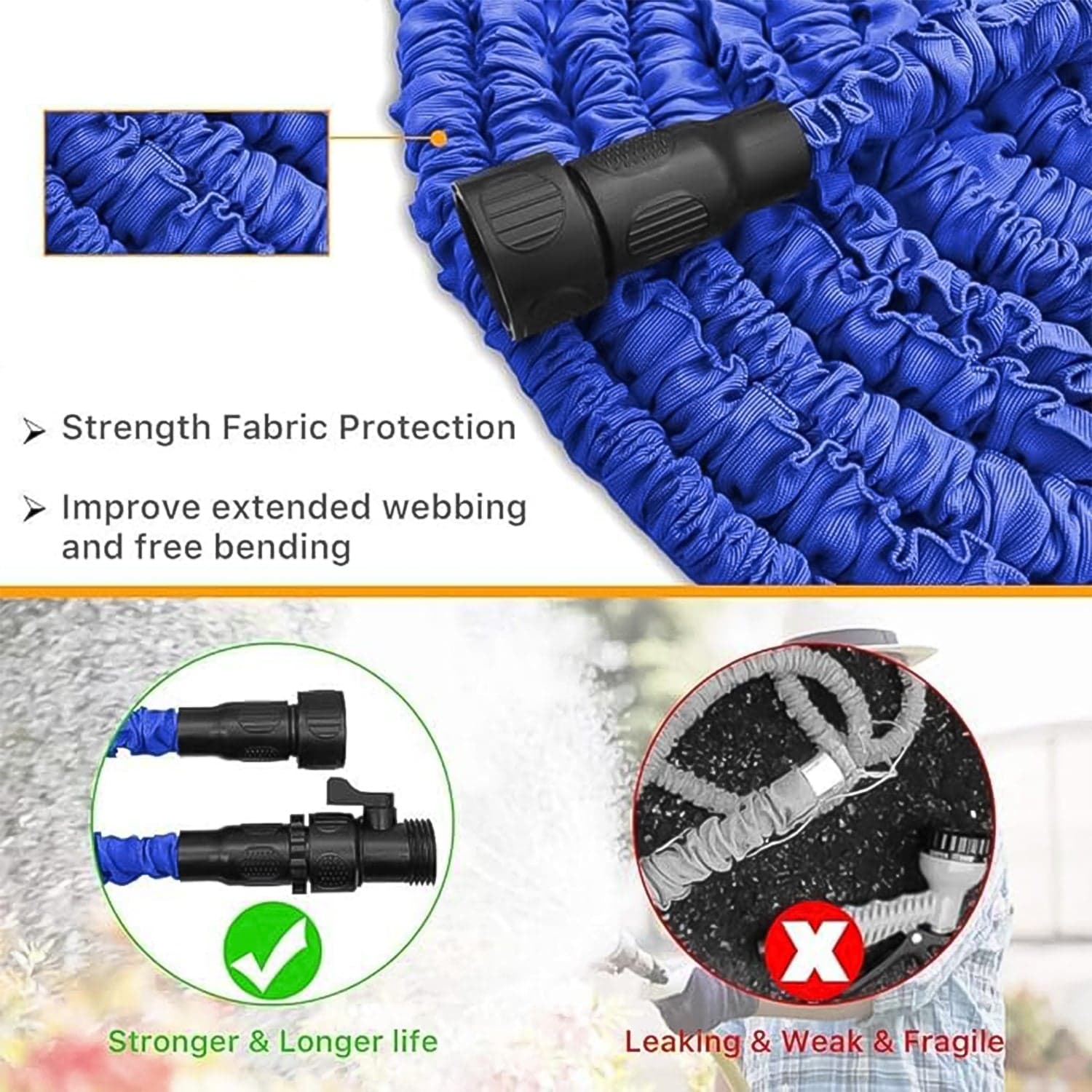 Expandable Magic Garden Hose with Spray Gun, Approx 4 Metre Pipe (1 Set / Mix Color) thumbnail 5