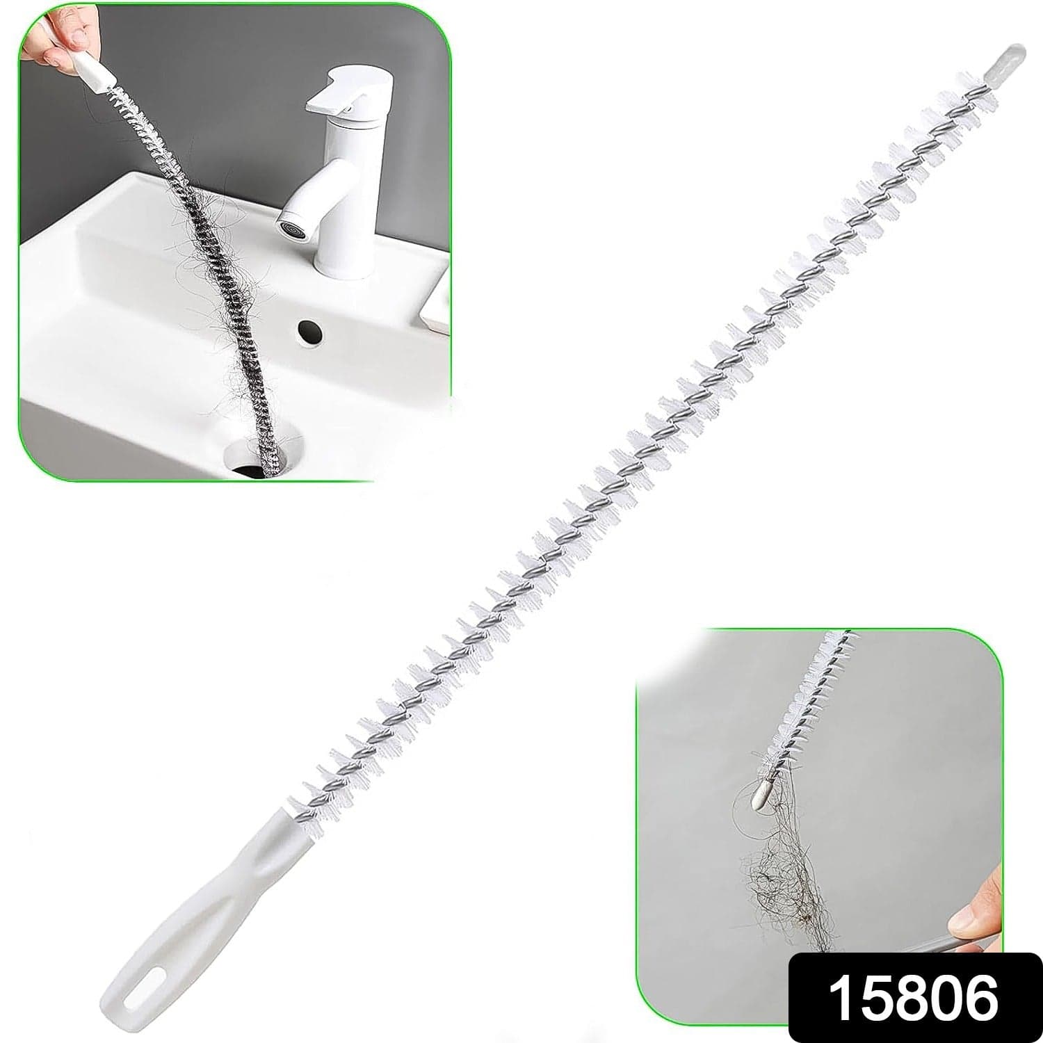 Flexible Sink Cleaning Brush Water Pipe Drain Dredge Tool (48 CM / 1 Pc) thumbnail 2