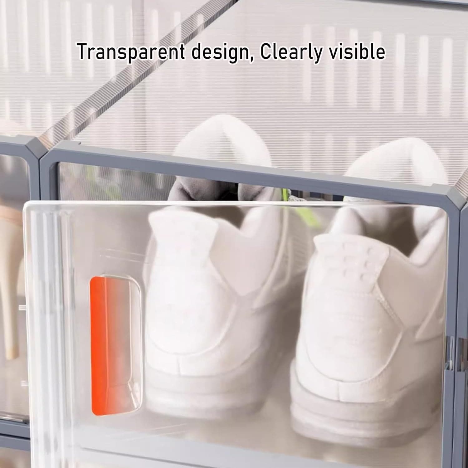 Plastic Stackable Shoe Storage Box (1 Pc) thumbnail 3