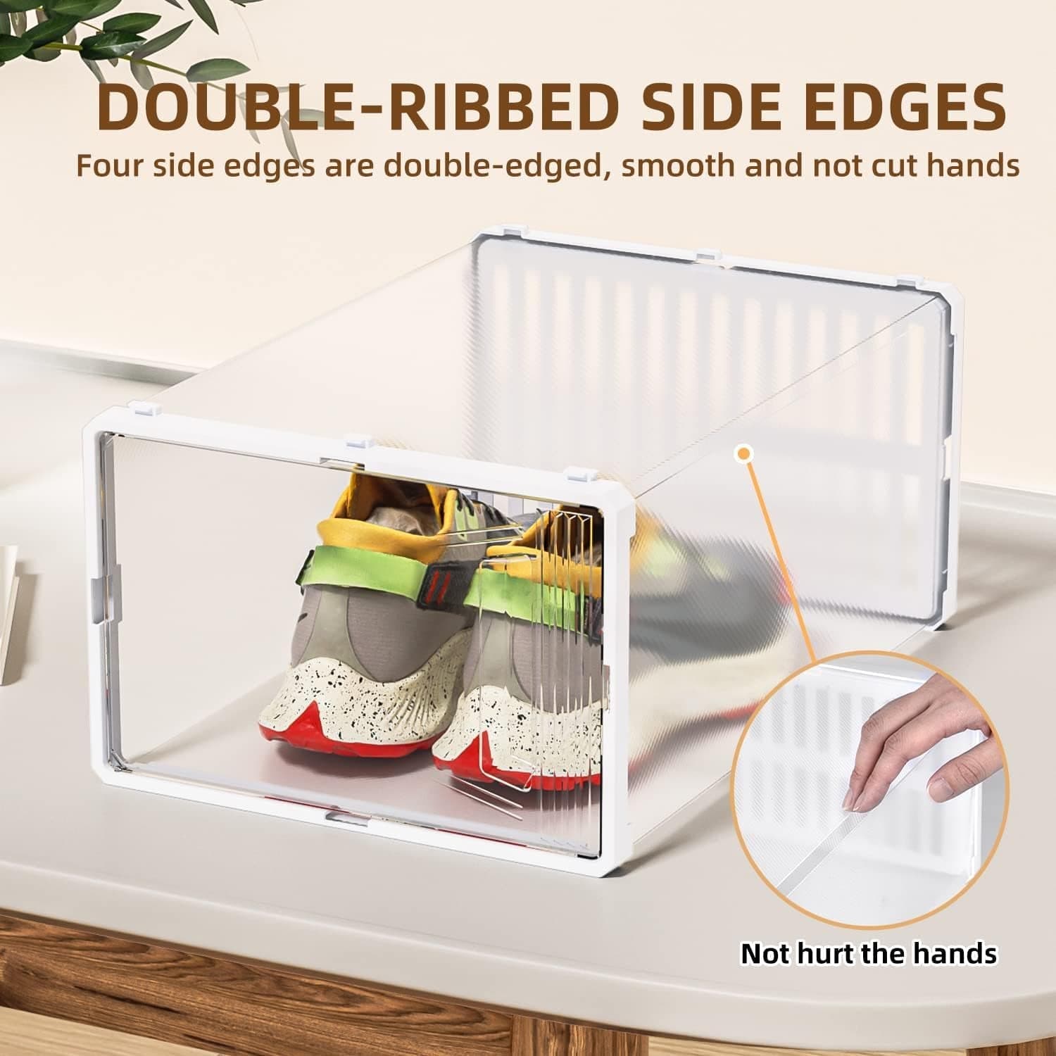 Plastic Stackable Shoe Storage Box (1 Pc) thumbnail 7