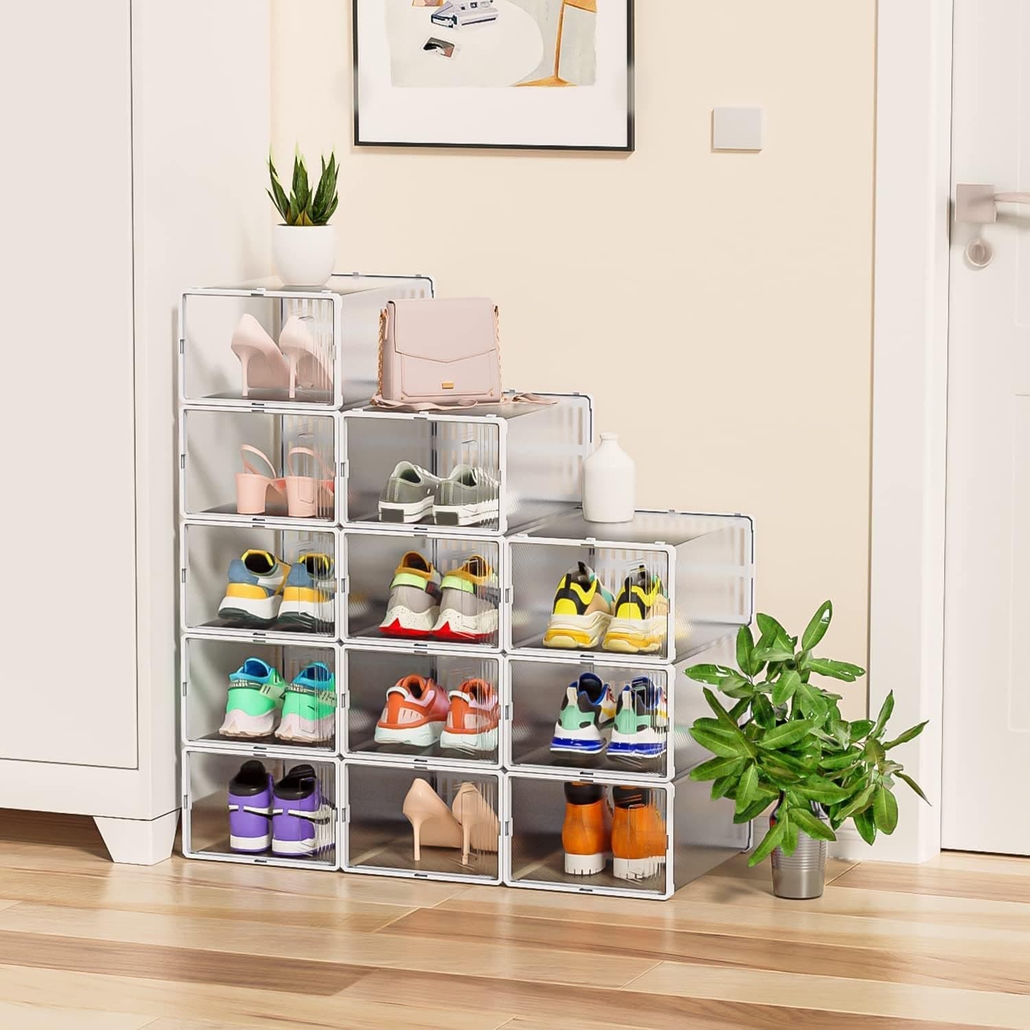 Plastic Stackable Shoe Storage Box (1 Pc) thumbnail 8