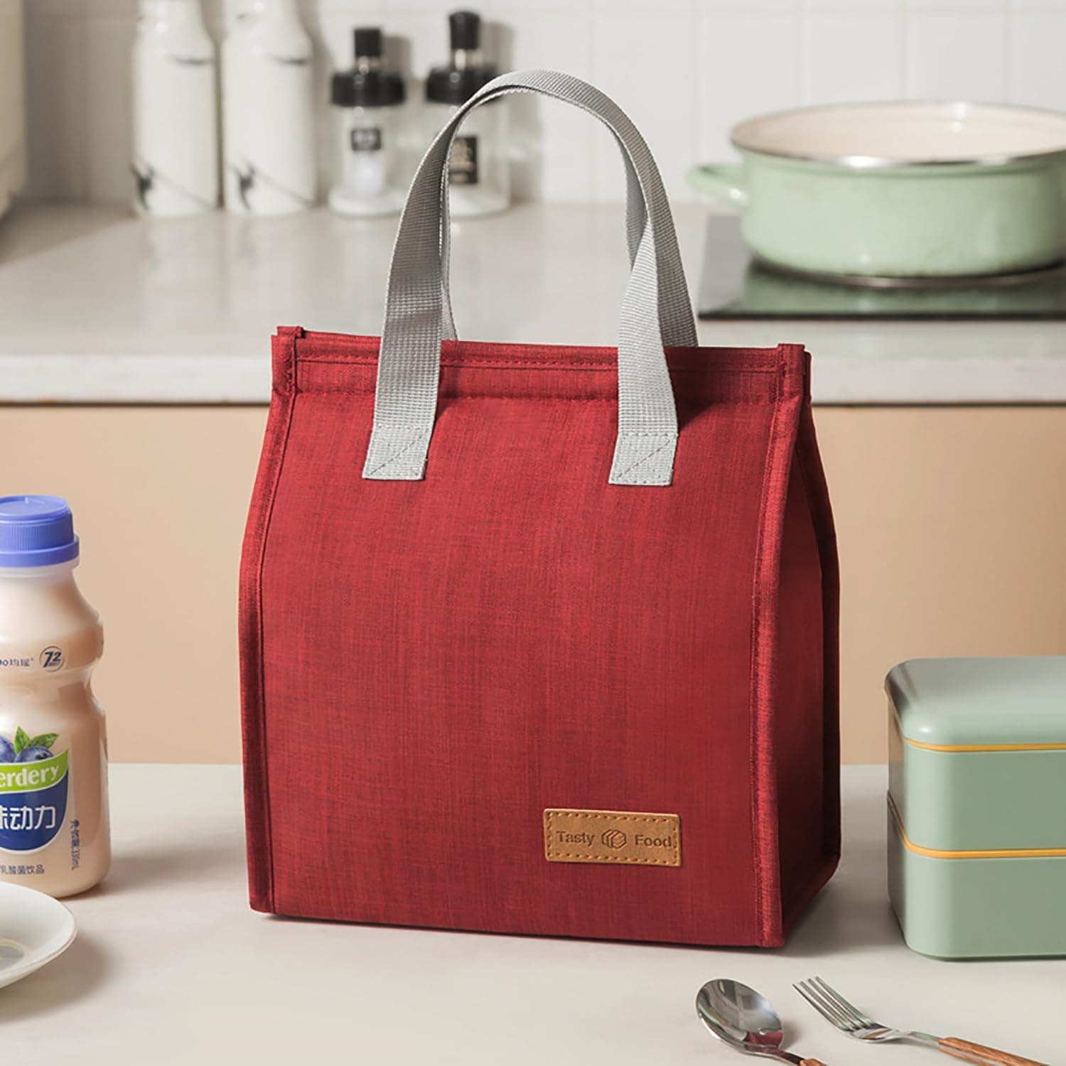 Large-Capacity Lunchbox Bag, Portable Lunch Bag, Insulation Bag (1 Pc) thumbnail 1