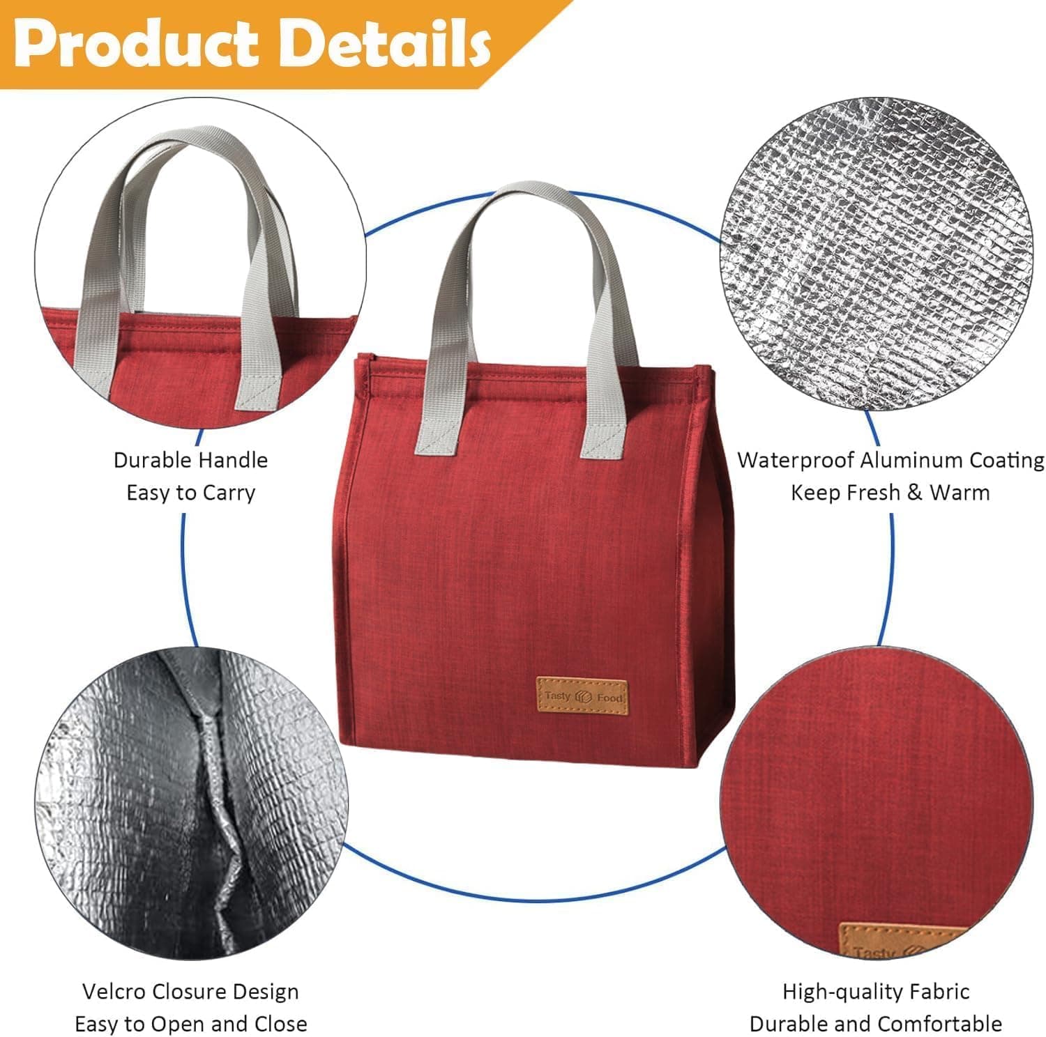 Large-Capacity Lunchbox Bag, Portable Lunch Bag, Insulation Bag (1 Pc) thumbnail 6