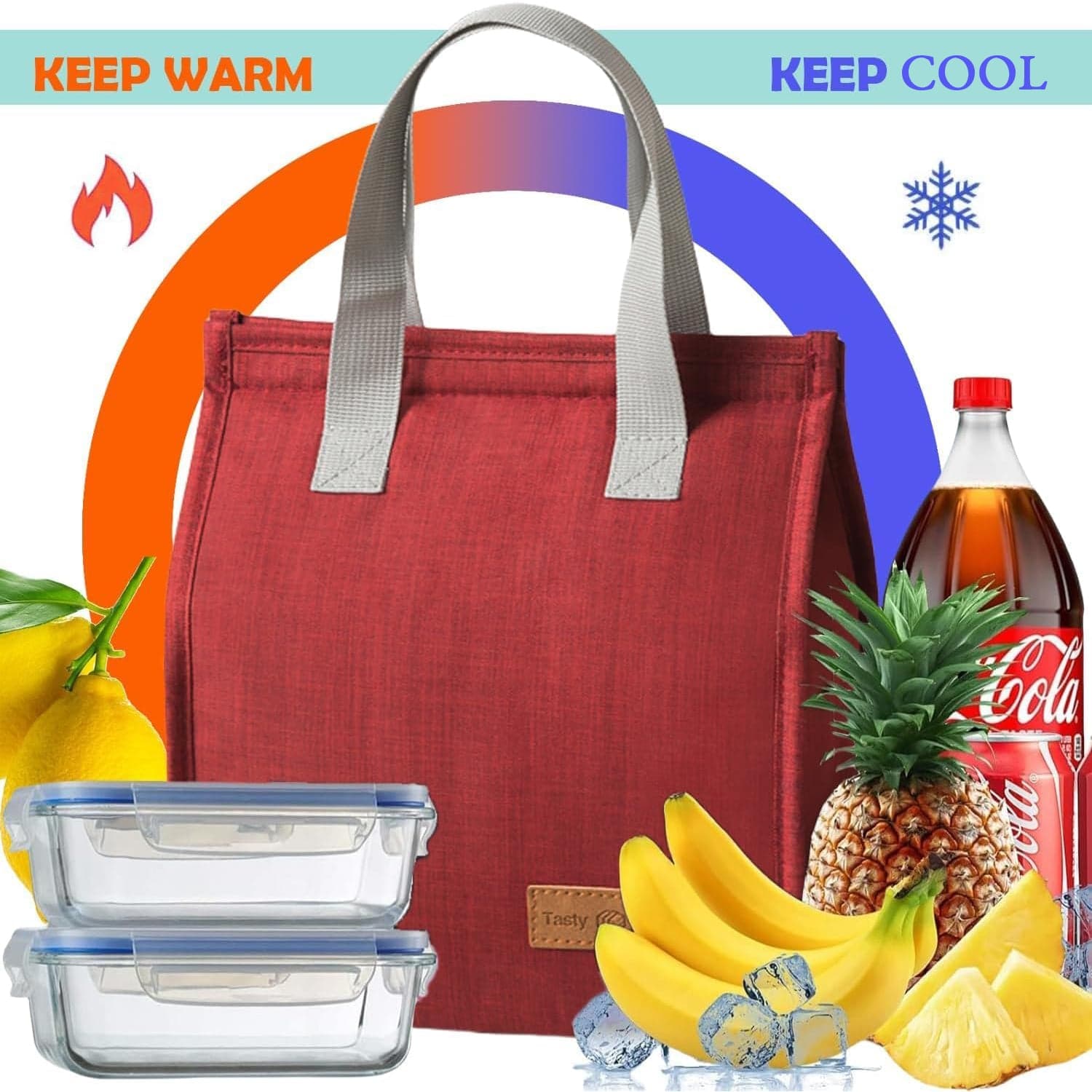 Large-Capacity Lunchbox Bag, Portable Lunch Bag, Insulation Bag (1 Pc) thumbnail 7