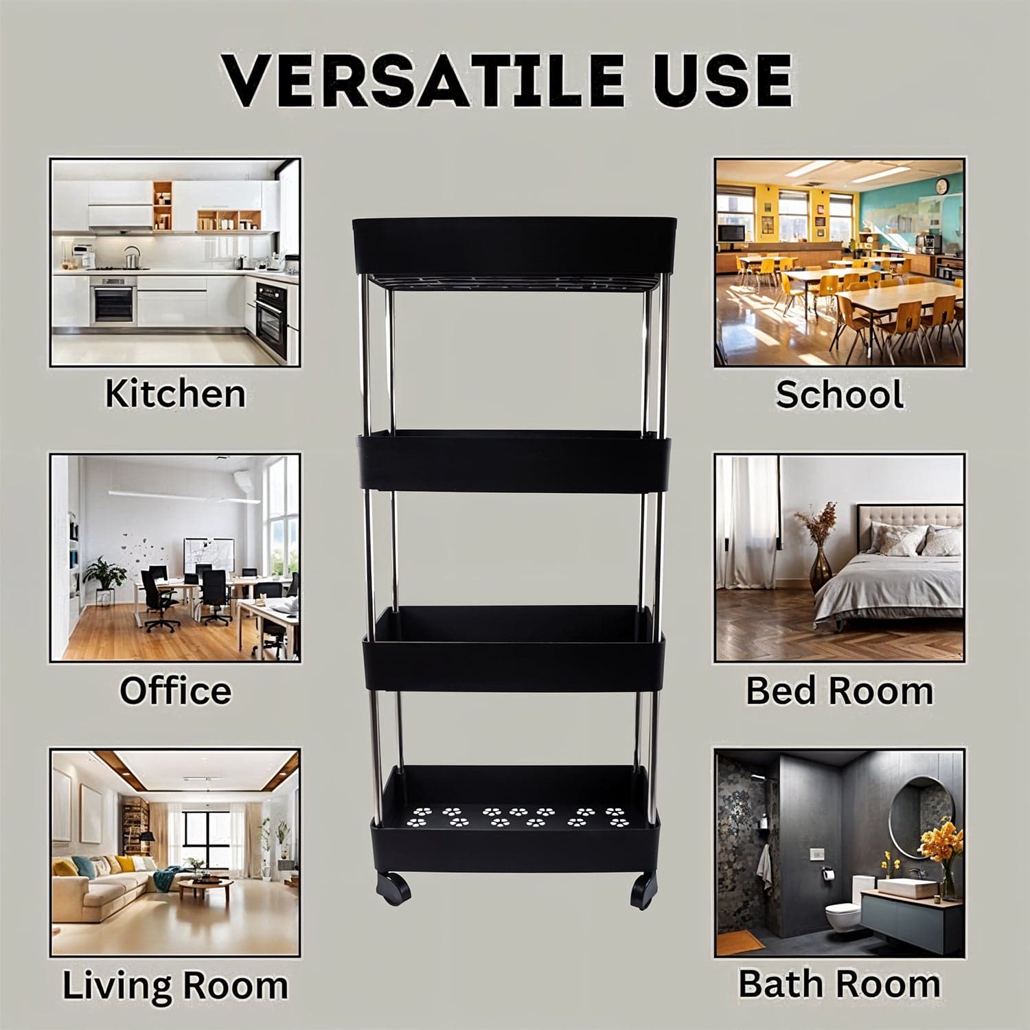 Movable Storage Rack Trolley thumbnail 5