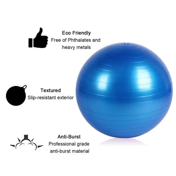 Anti-Burst Exercise Heavy Duty Gym Ball (Multicolour) (75Cm) thumbnail 7