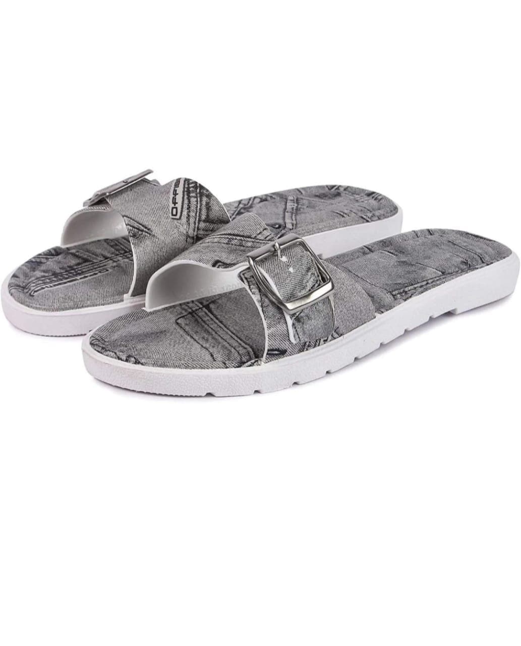 Men’s Buckle Strap Open-Toe Slide Slippers with Textured Footbed thumbnail 2