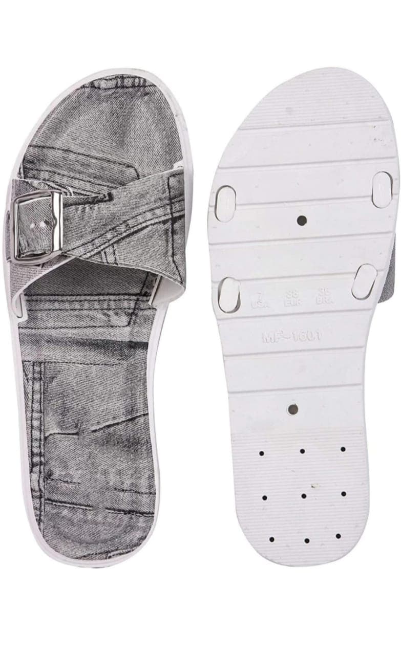 Men’s Buckle Strap Open-Toe Slide Slippers with Textured Footbed thumbnail 3