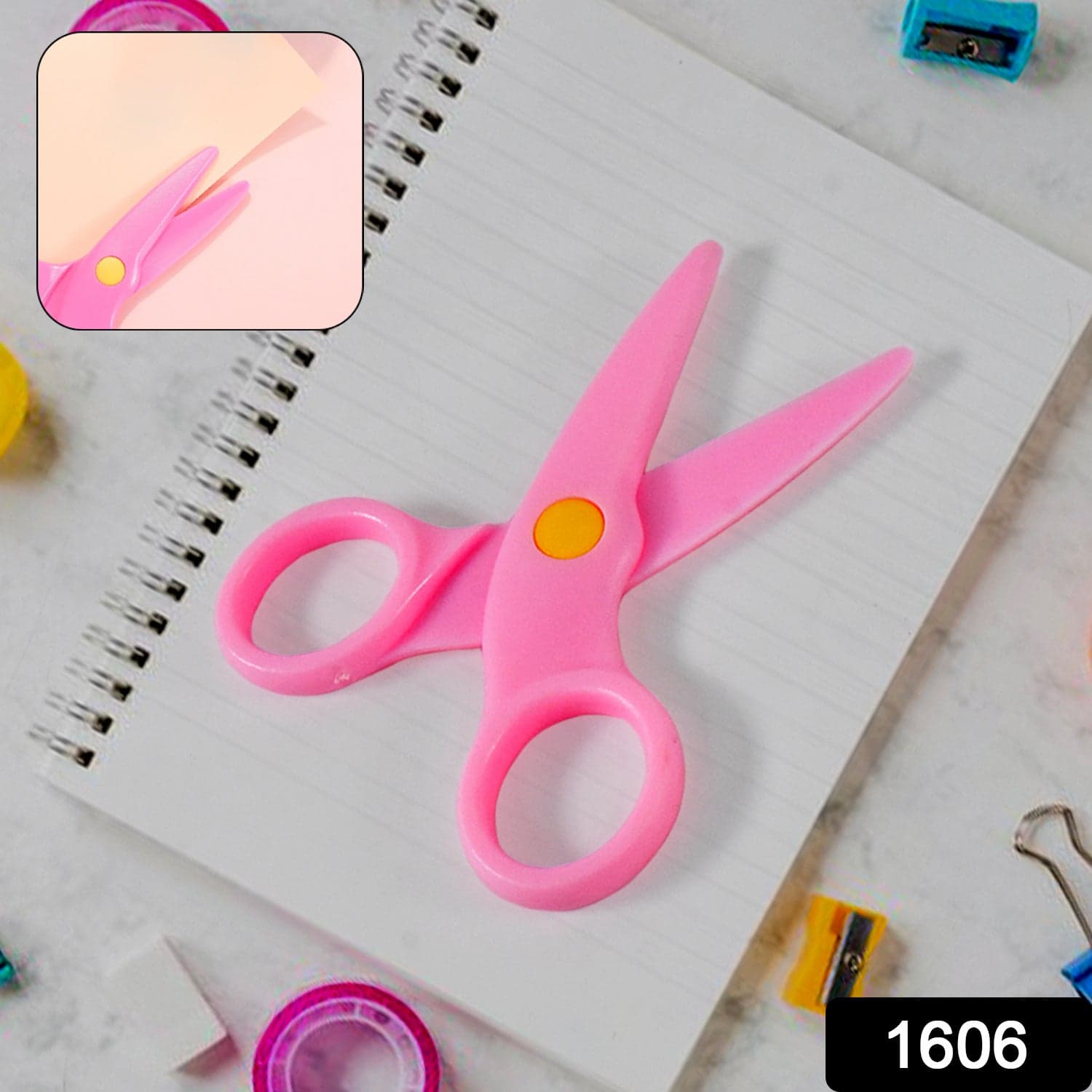 Child-Safe Plastic Scissors Set for Toddlers & Preschool Kids - Art & Craft Supplies thumbnail 2