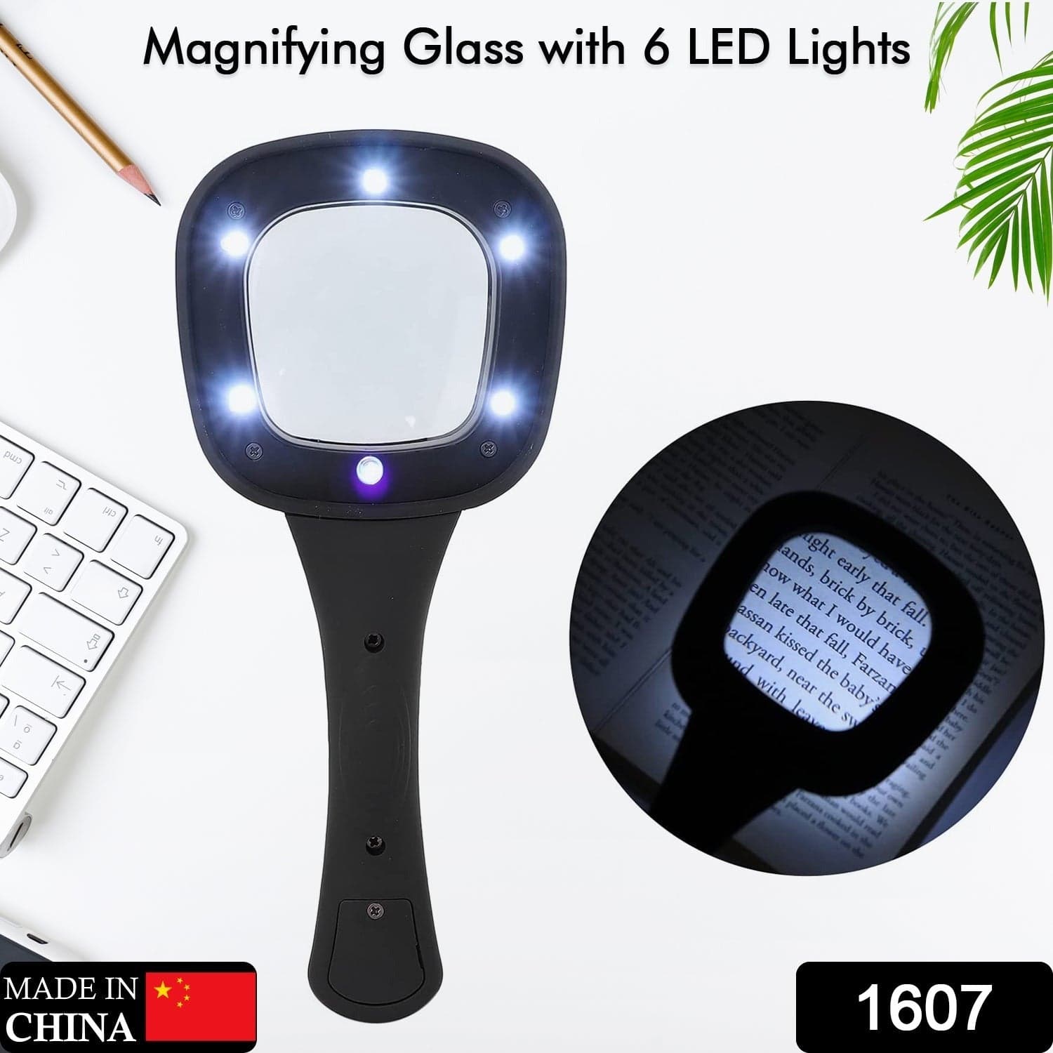 Handheld LED Magnifying Glass of 6 Lighted Magnifier for Reading & Inspection thumbnail 2