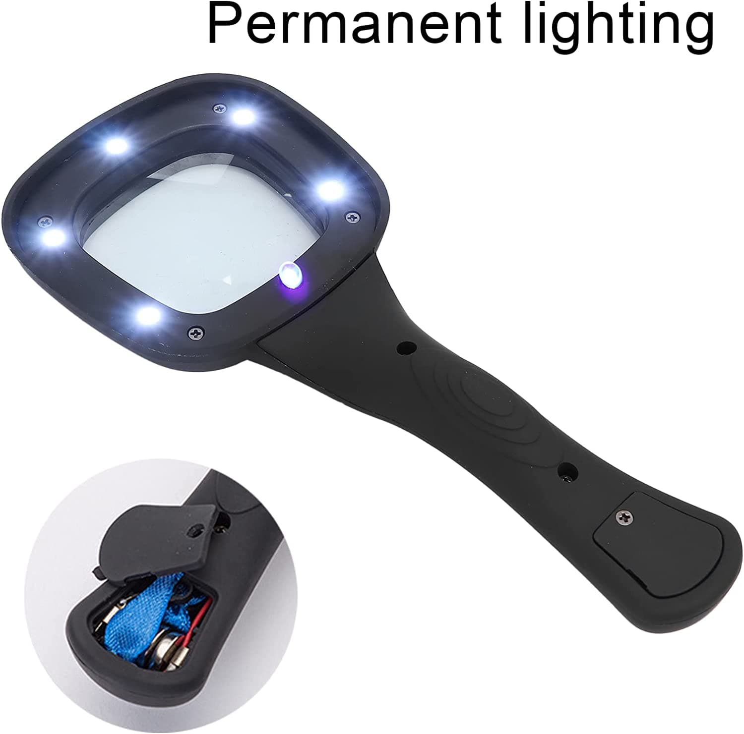 Handheld LED Magnifying Glass of 6 Lighted Magnifier for Reading & Inspection thumbnail 7