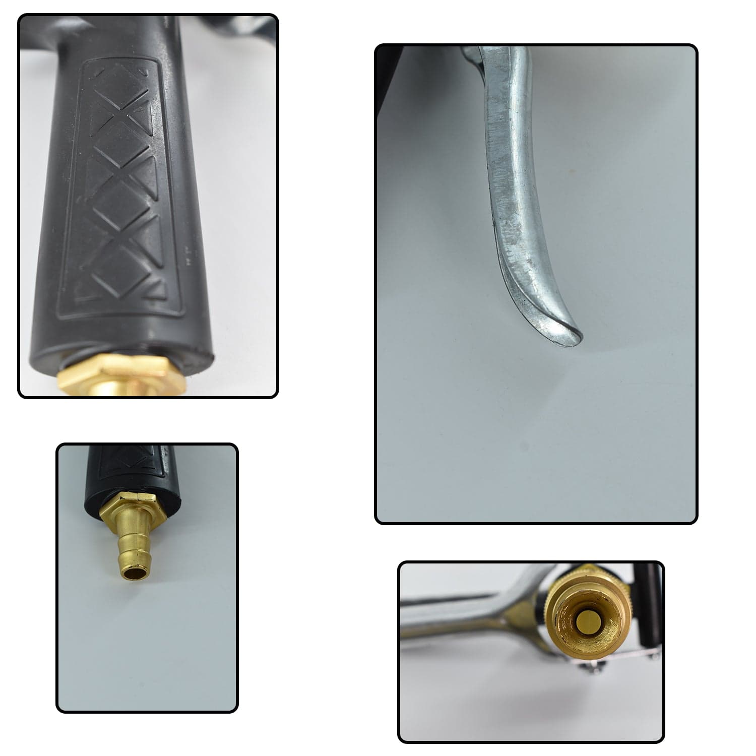 Durable Gold Color Trigger Hose Nozzle Water Lever Spray thumbnail 5