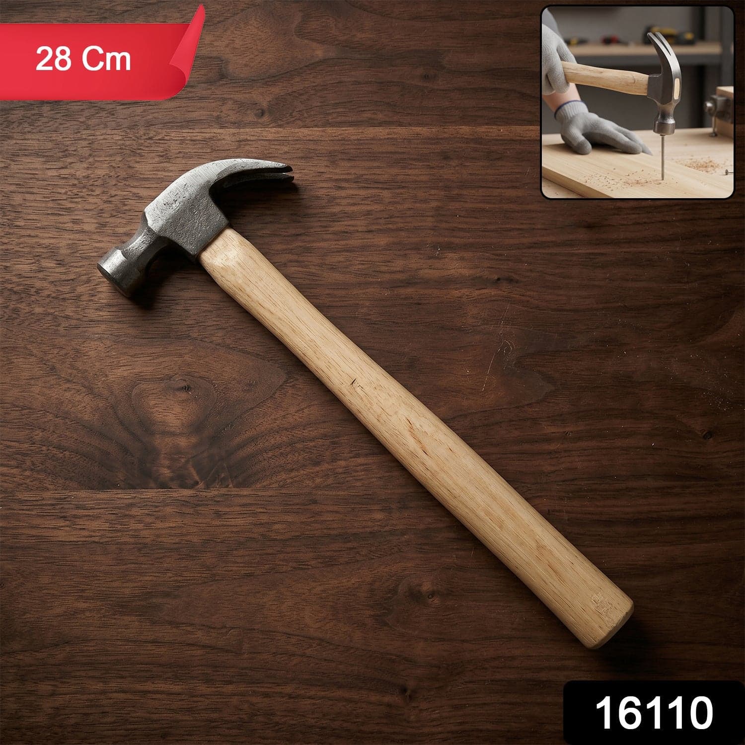 Heavy Duty Wooden Handle Claw Hammer the Durable & Precise Tool thumbnail 2