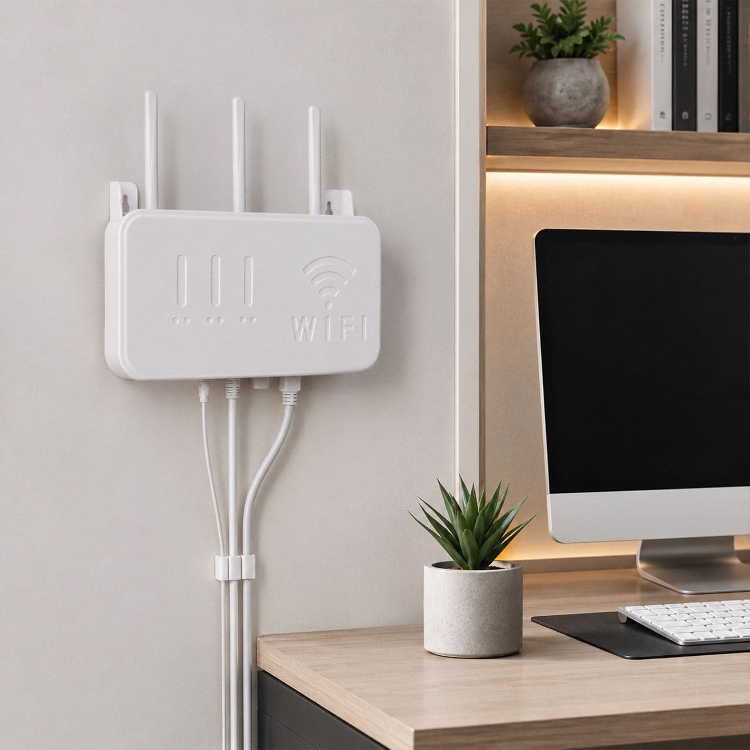 Wall Mount WiFi Router Holder the Space-Saving Cable Management Solution thumbnail 3
