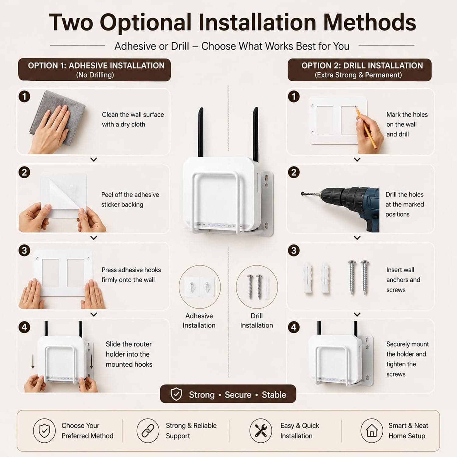 WiFi Router Wall Mount Bracket the Space-Saving & Easy to Install thumbnail 3