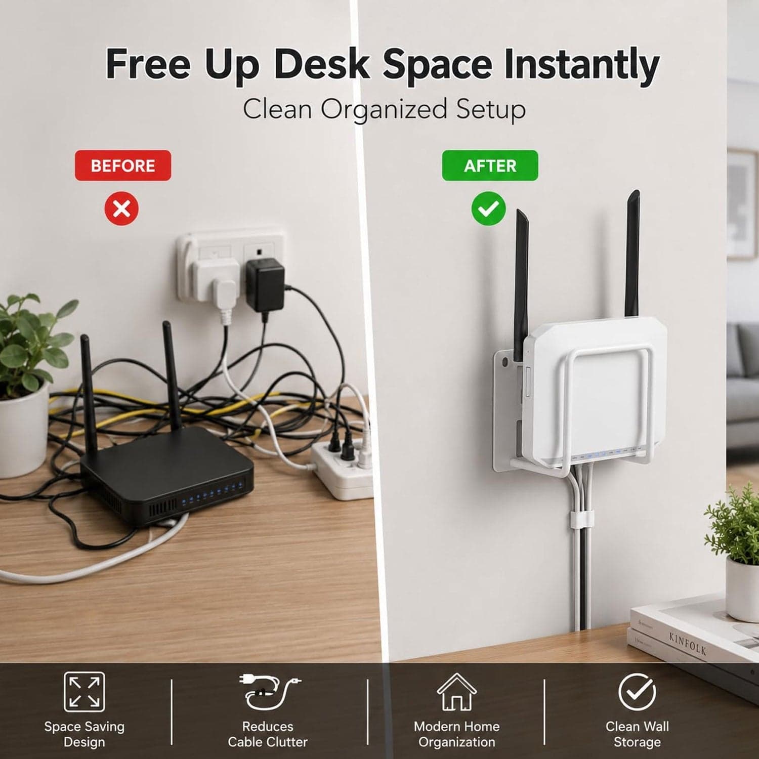 WiFi Router Wall Mount Bracket the Space-Saving & Easy to Install thumbnail 4