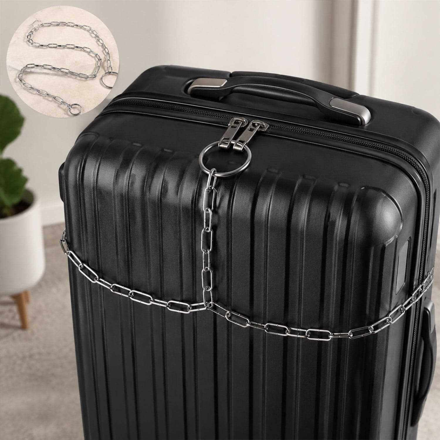 Heavy Duty Steel Luggage Lock Chain the 67 Inch Anti-Theft Travel Security thumbnail 3