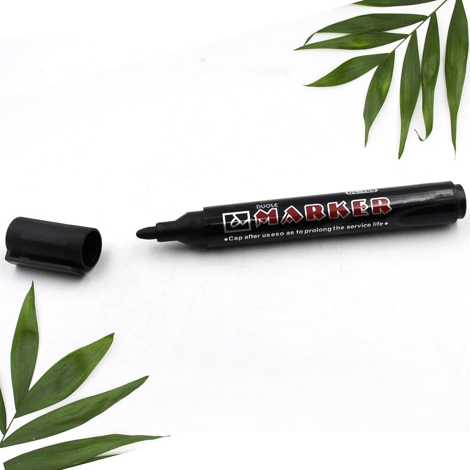 19326 Permanent Black Marker Pen 12Pc thumbnail 2