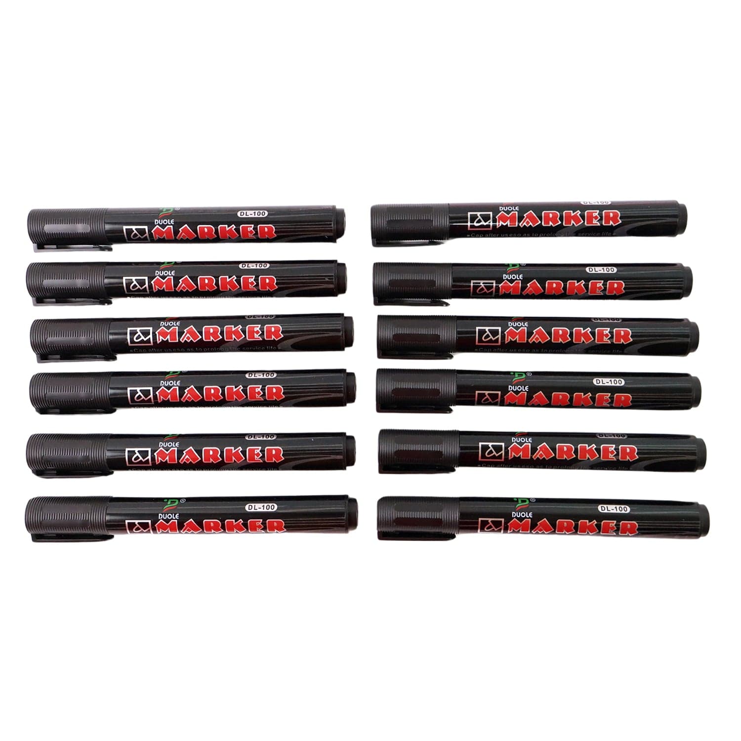 19326 Permanent Black Marker Pen 12Pc thumbnail 4