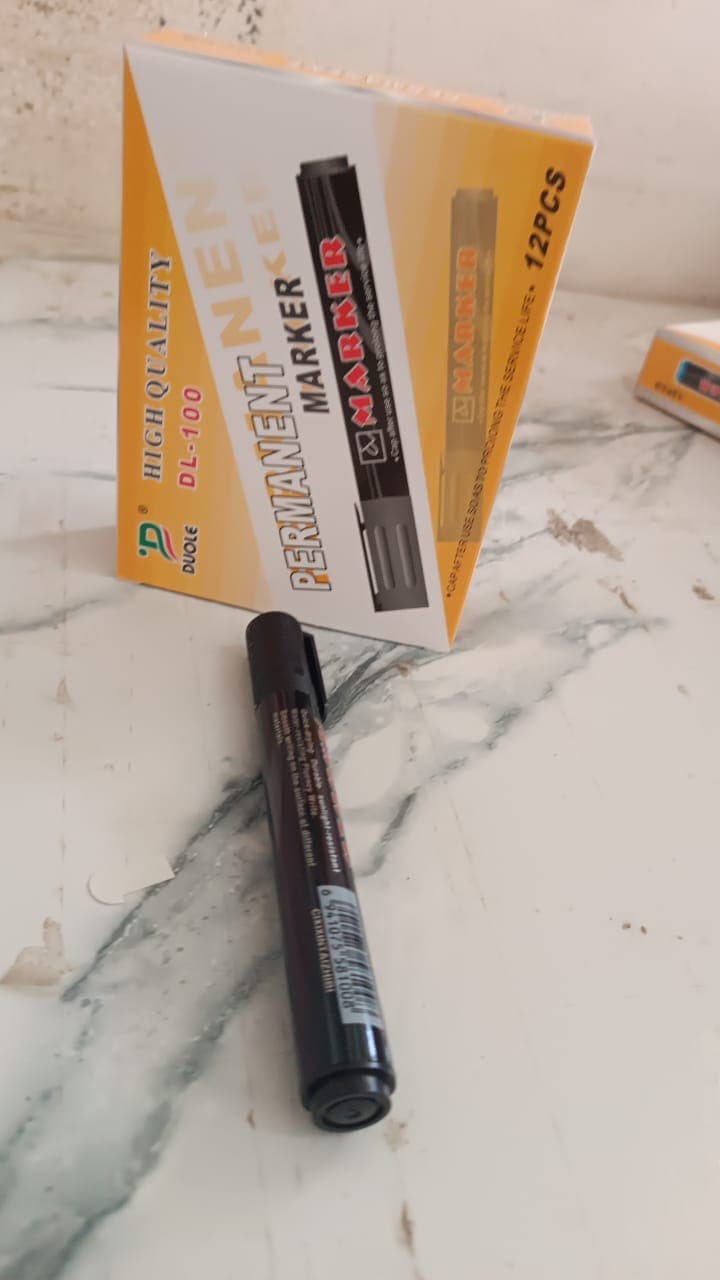 19326 Permanent Black Marker Pen 12Pc thumbnail 8