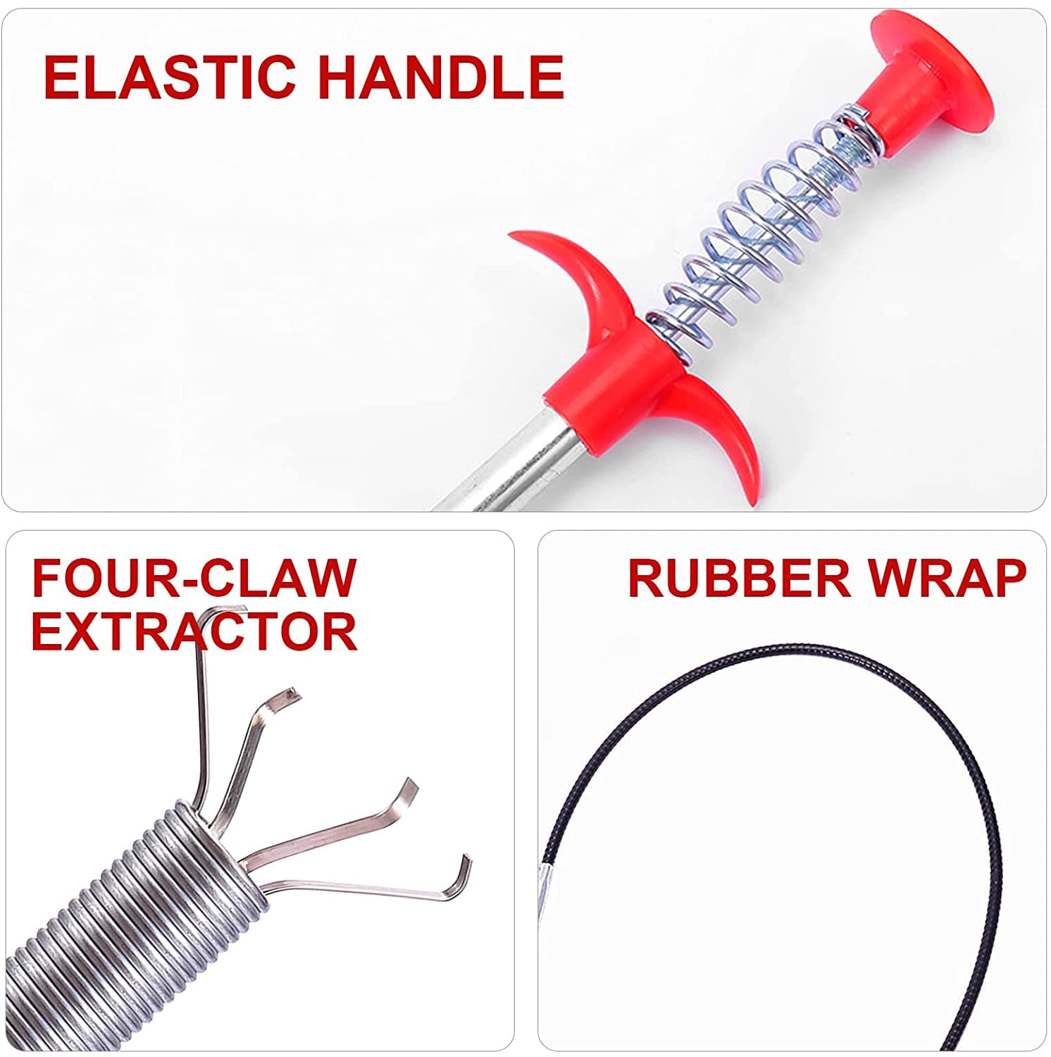 Multifunctional Cleaning Claw Pilpe Cleaner Drainage Block Remover Drain Spring Pipe Dredging Tool thumbnail 2