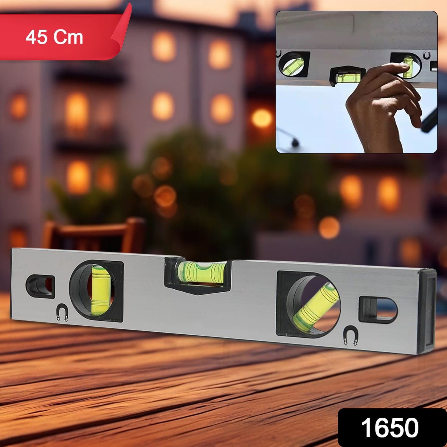 Spirit Level Carpenter'S Level Magnetic Carpenter'S Level Overhead Viewing Slot For Levelling thumbnail 2