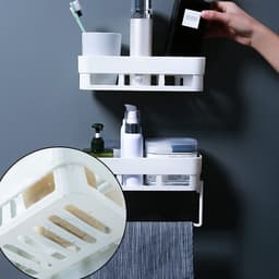Multipurpose Kitchen Bathroom Shelf Wall Holder Storage Rack Bathroom