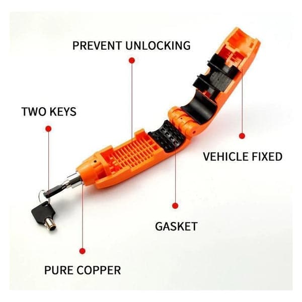 Heavy Duty Bike Brake Lock - Secure Locking System with Handlebar and Brake Lever Grip thumbnail 8