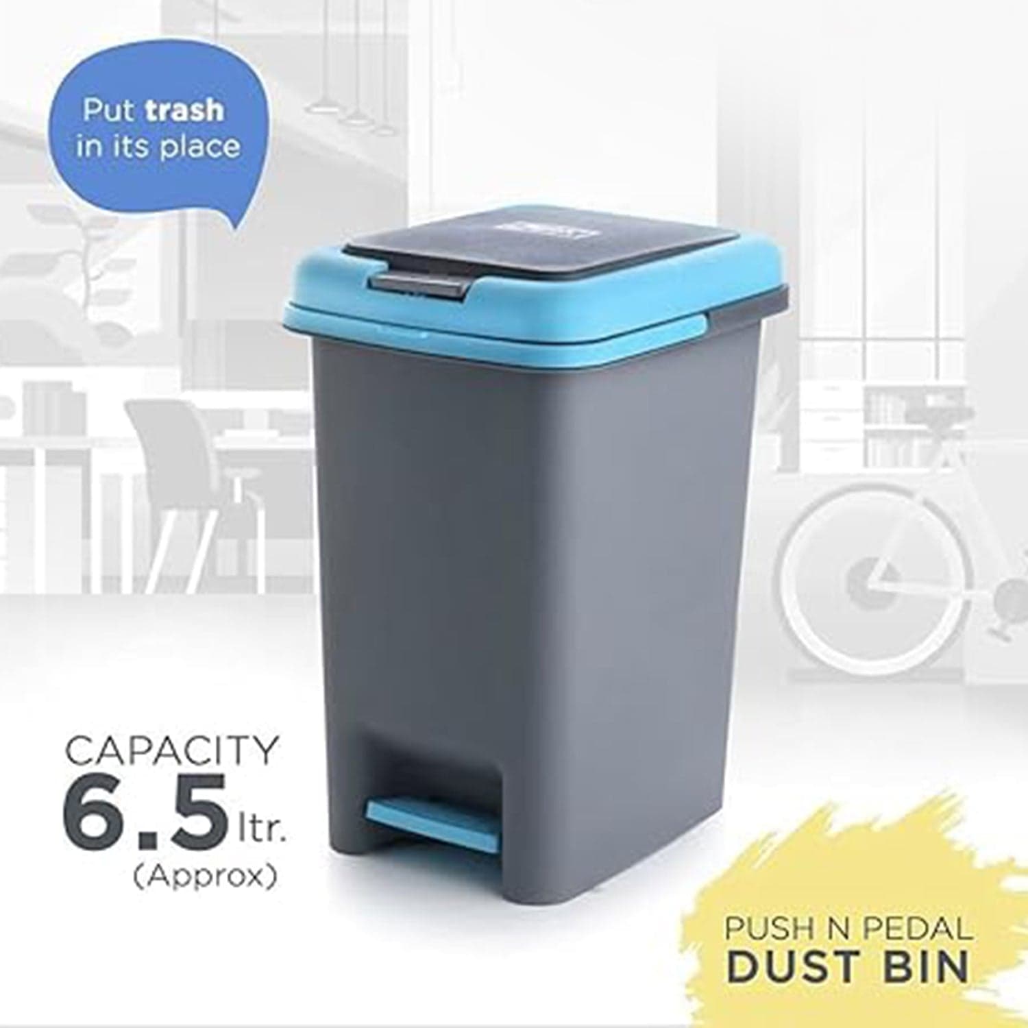 Apex Plastic Push N Pedal Dust Bin thumbnail 7