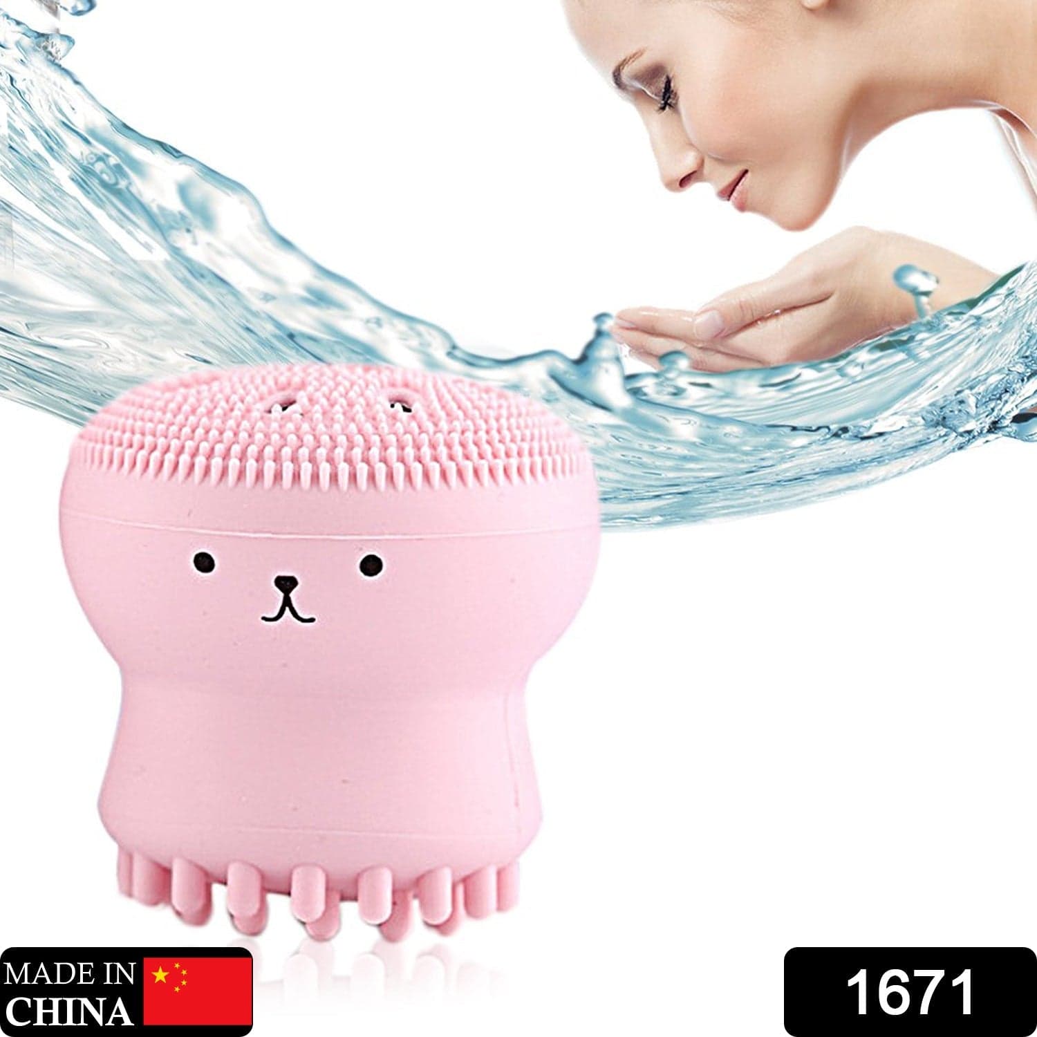 Facial Cleansing Brushes, Cute Octopus Shape Silicone Face Scrubber Massager Skincare Tool (1Pc) thumbnail 2
