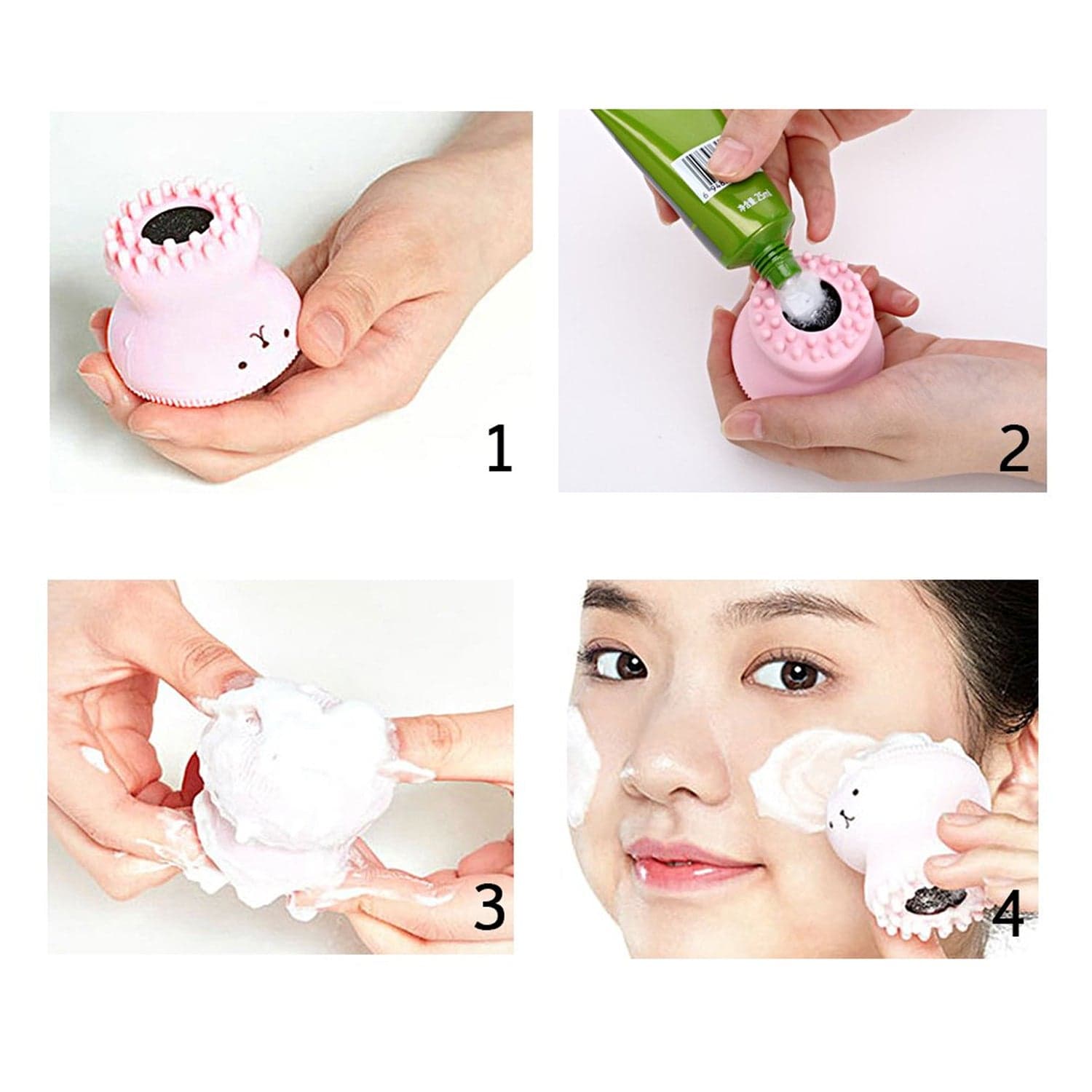 Facial Cleansing Brushes, Cute Octopus Shape Silicone Face Scrubber Massager Skincare Tool (1Pc) thumbnail 5