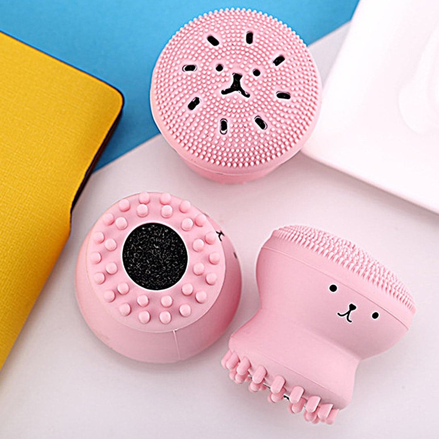 Facial Cleansing Brushes, Cute Octopus Shape Silicone Face Scrubber Massager Skincare Tool (1Pc) thumbnail 7