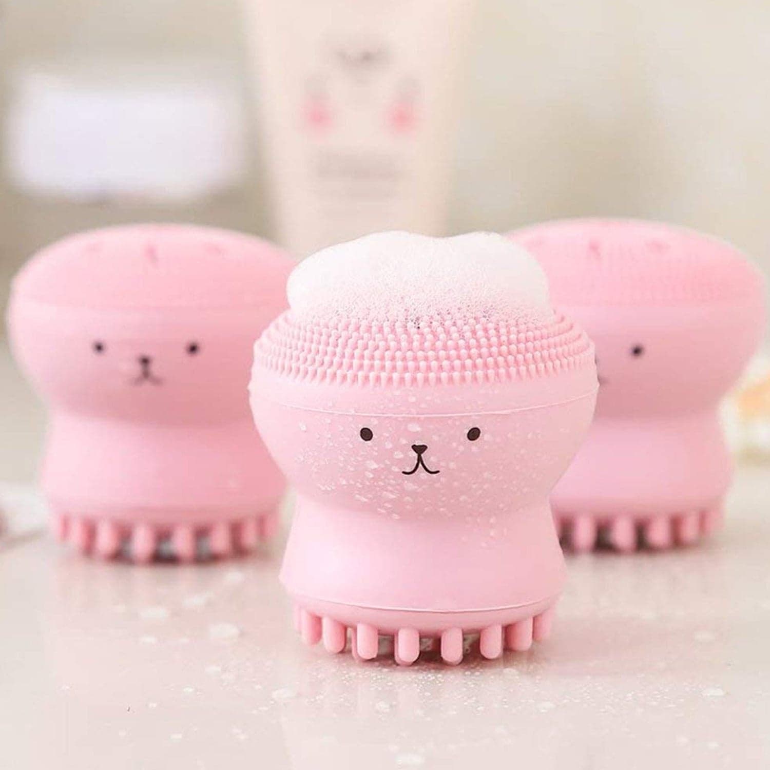 Facial Cleansing Brushes, Cute Octopus Shape Silicone Face Scrubber Massager Skincare Tool (1Pc) thumbnail 8