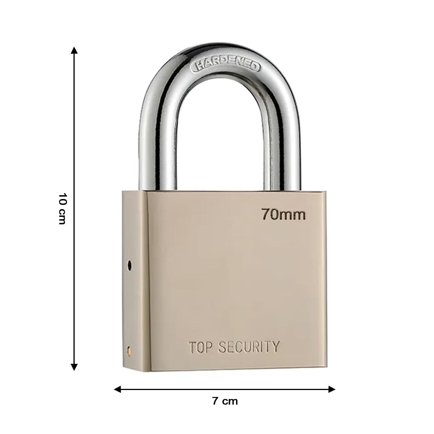 Heavy Steel Premium Square Padlock 70Mm With 4 Keys | Multipurpose Hardened Shackle Padlock For Door thumbnail 6