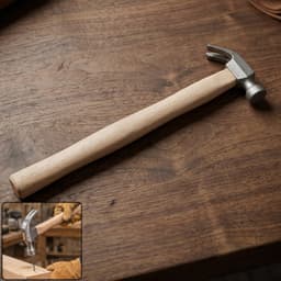 Wooden Handle Claw Hammer the Durable Steel Head for Carpentry