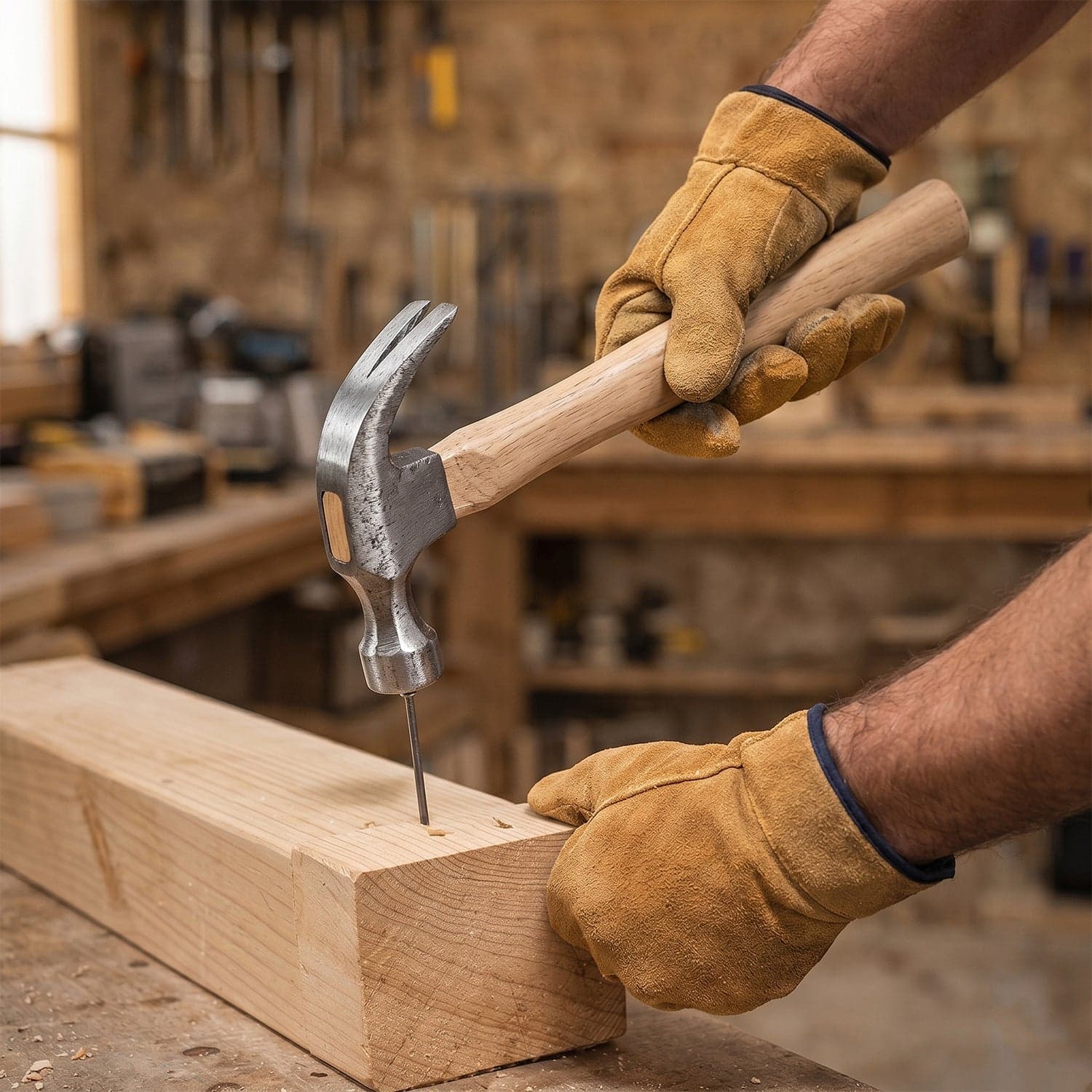 Wooden Handle Claw Hammer the Durable Steel Head for Carpentry thumbnail 4