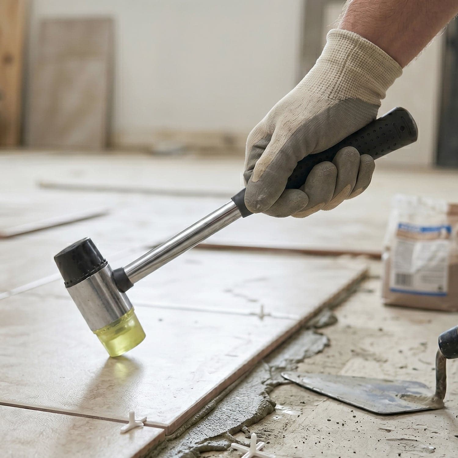 Double Head Rubber Mallet the Non-slip grip & durable steel handle thumbnail 3